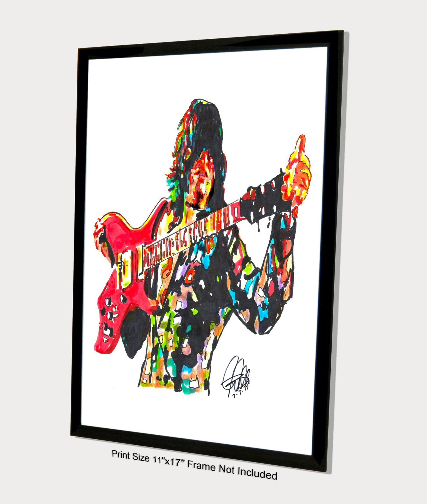 Joe Perry Aerosmith Guitar Hard Rock Music Poster Print Wall Art 11x17