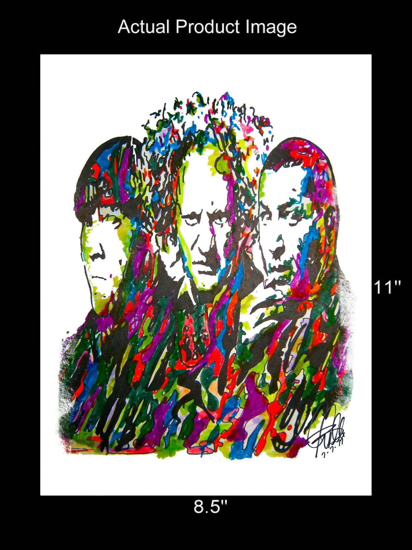 The Three Stooges Moe Larry Curly Comedy Print Poster Wall Art 8.5x11