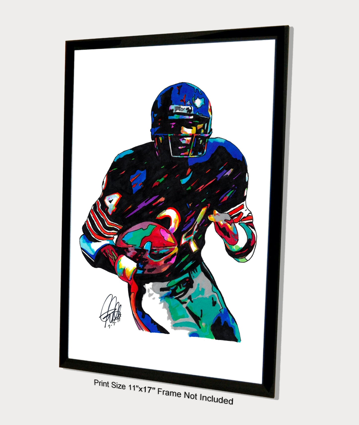 Walter Payton Chicago Bears Football RB Sports Print Poster Wall Art 11x17