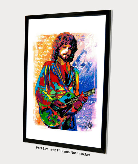 Lindsey Buckingham Fleetwood Mac Guitar Rock Music Poster Print Wall Art 11x17