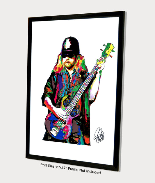 Leon Wilkeson Lynyrd Skynyrd Rock Music Poster Print Wall Art 11x17