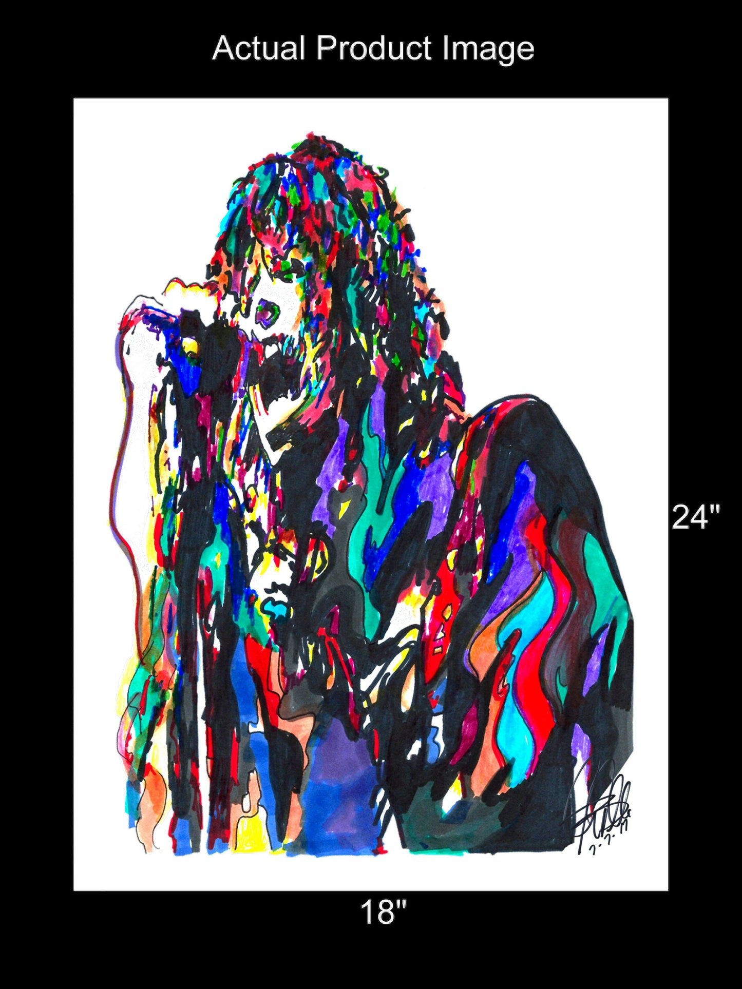 Steven Tyler Aerosmith Singer Hard Rock Music Print Poster Wall Art 18x24