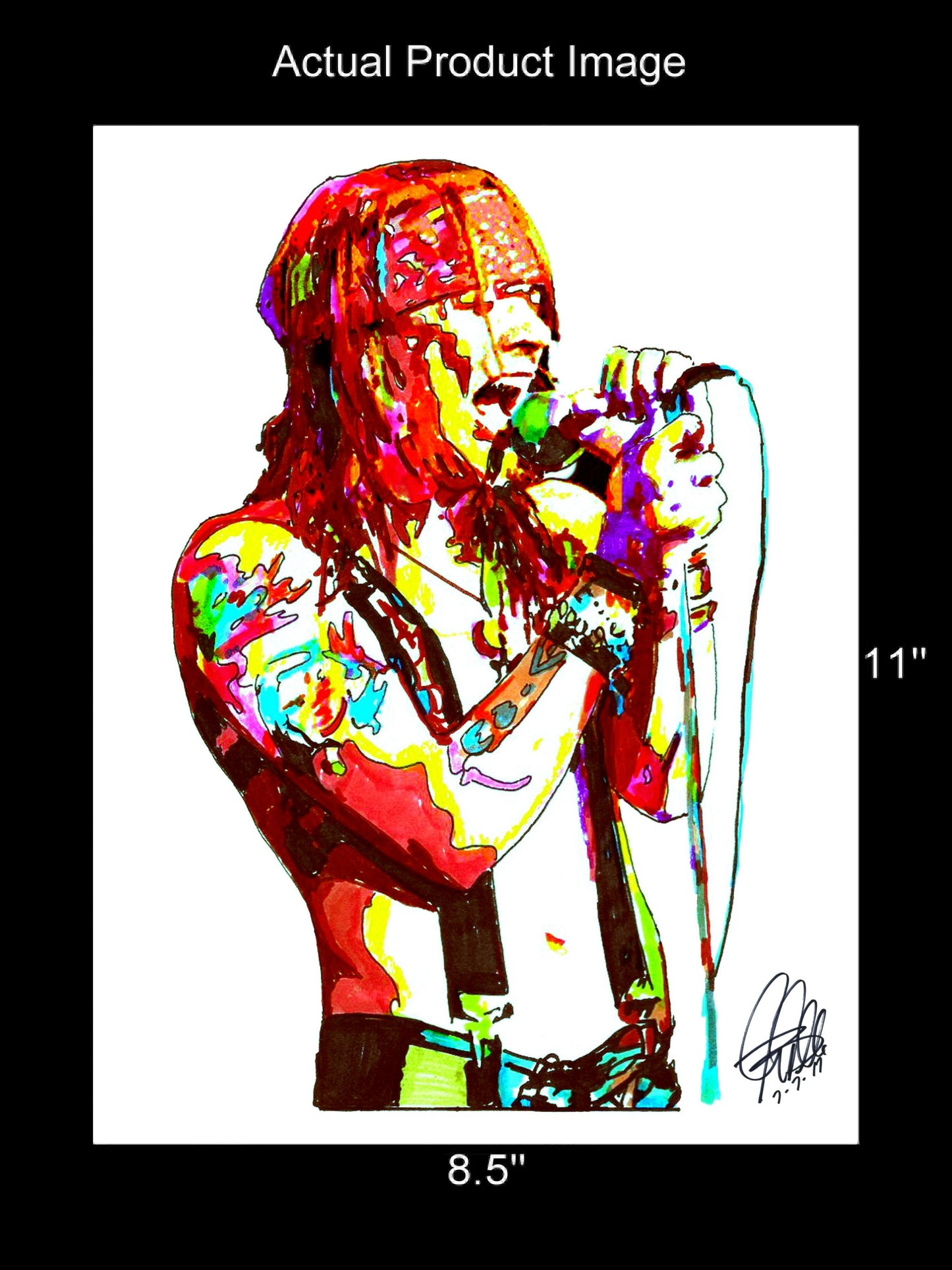 Axl Rose Guns N Roses Singer Rock Music Poster Print Wall Art 8.5x11