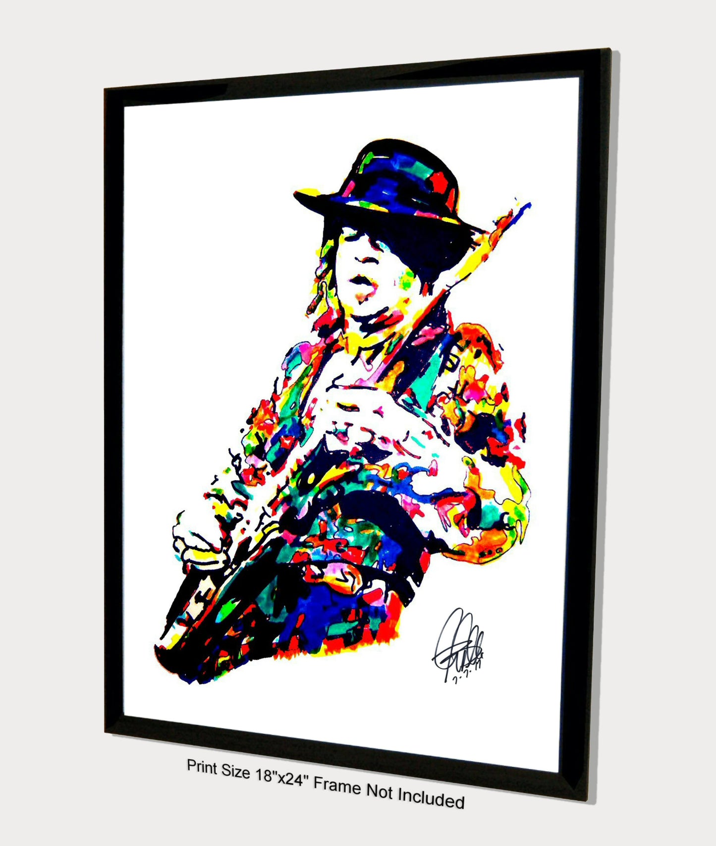 Stevie Ray Vaughan SRV Electric Blues Music Poster Print Wall Art 18x24