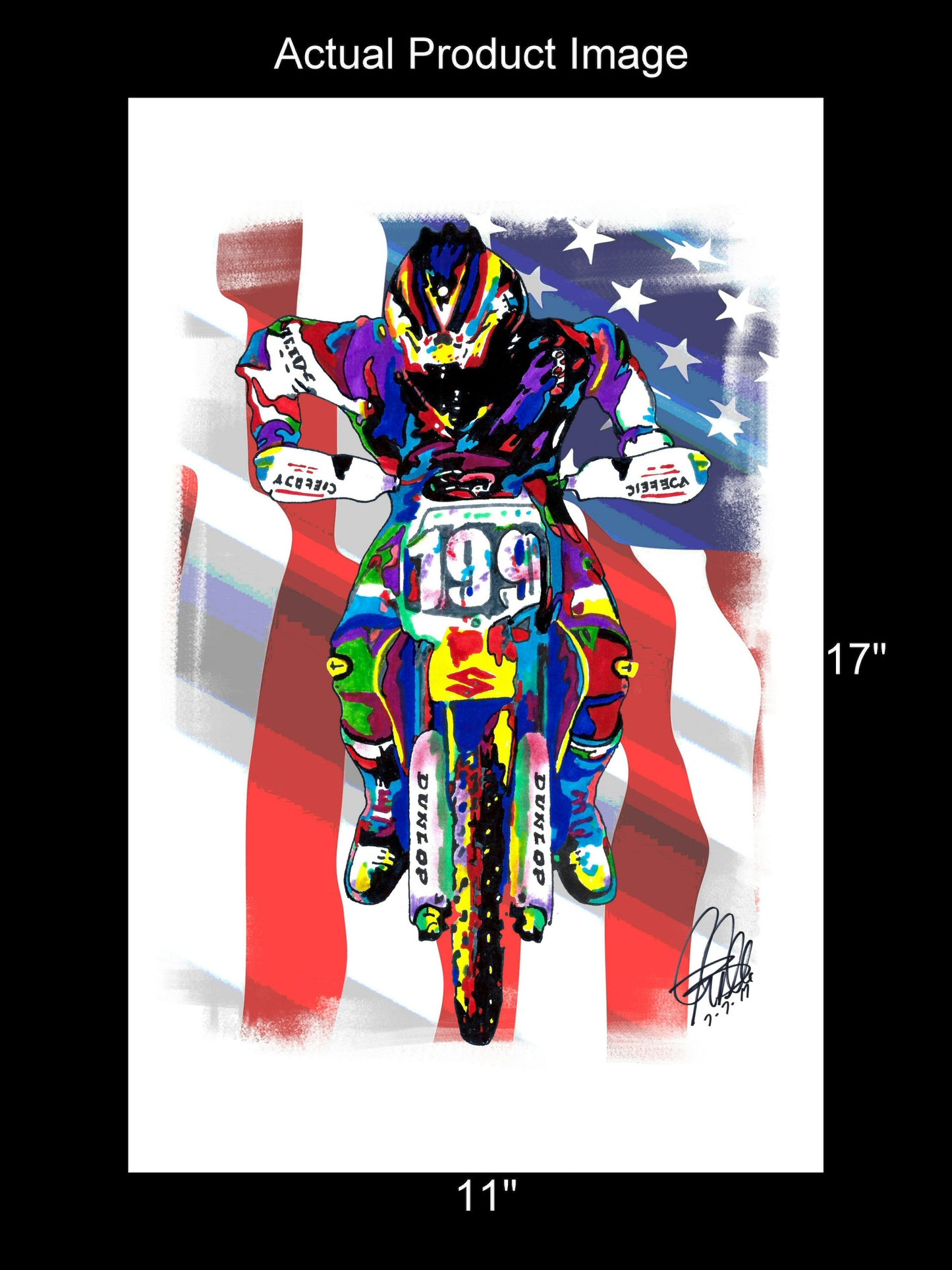 Travis Pastrana Freestyle Dirt Bike Motorcycle Poster Print Wall Art 11x17