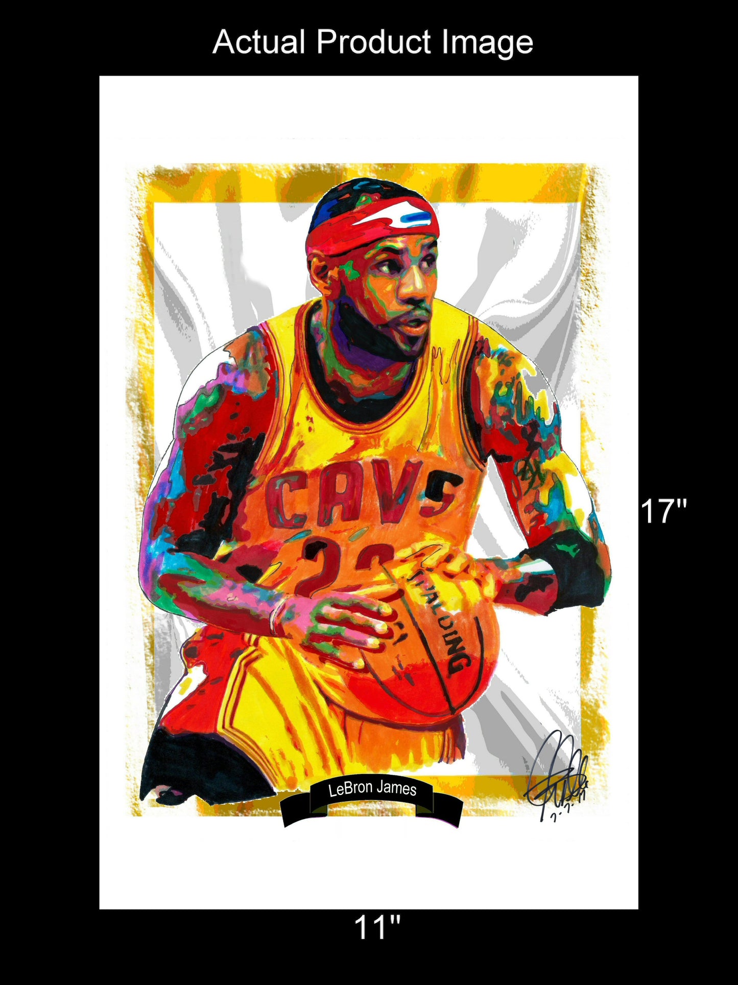 LeBron James Cleveland Cavaliers Basketball Poster Print Wall Art 11x17