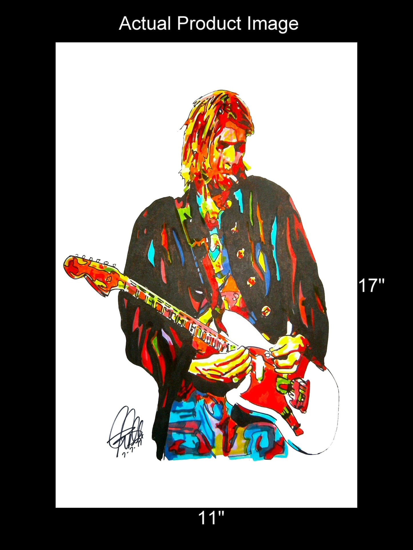 Kurt Cobain Nirvana Grunge Rock Music Poster Print Wall Art 11x17