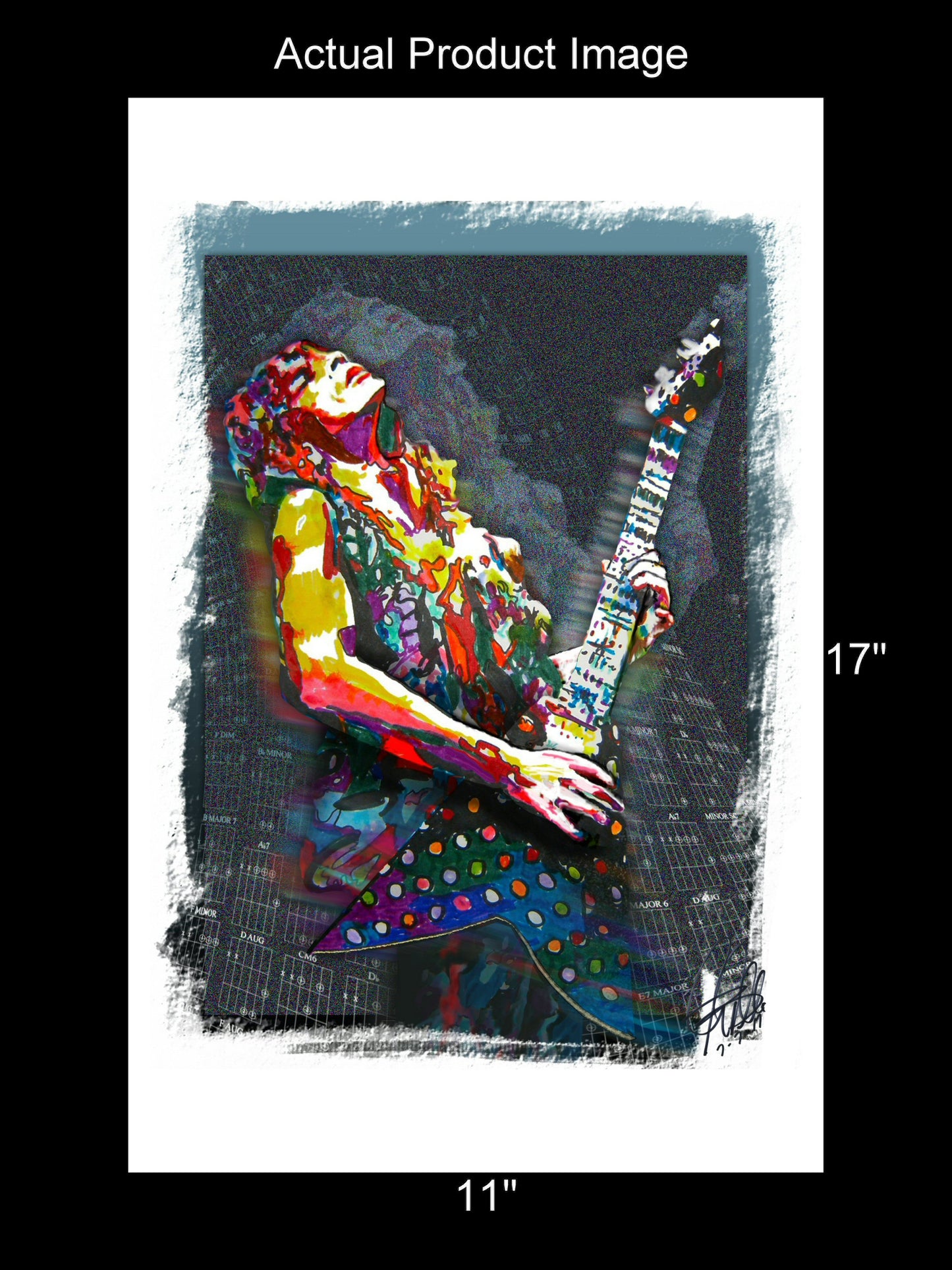 Randy Rhoads Guitar Hard Rock Metal Music Poster Print Wall Art 11x17