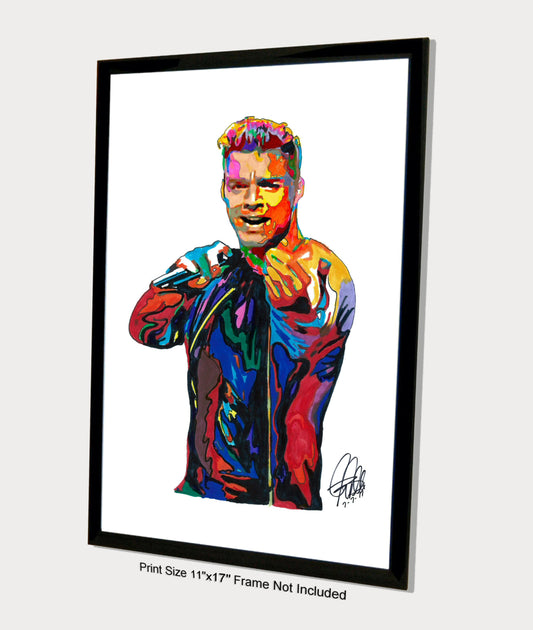 Ricky Martin Singer Latin Music Poster Print Wall Art 11x17