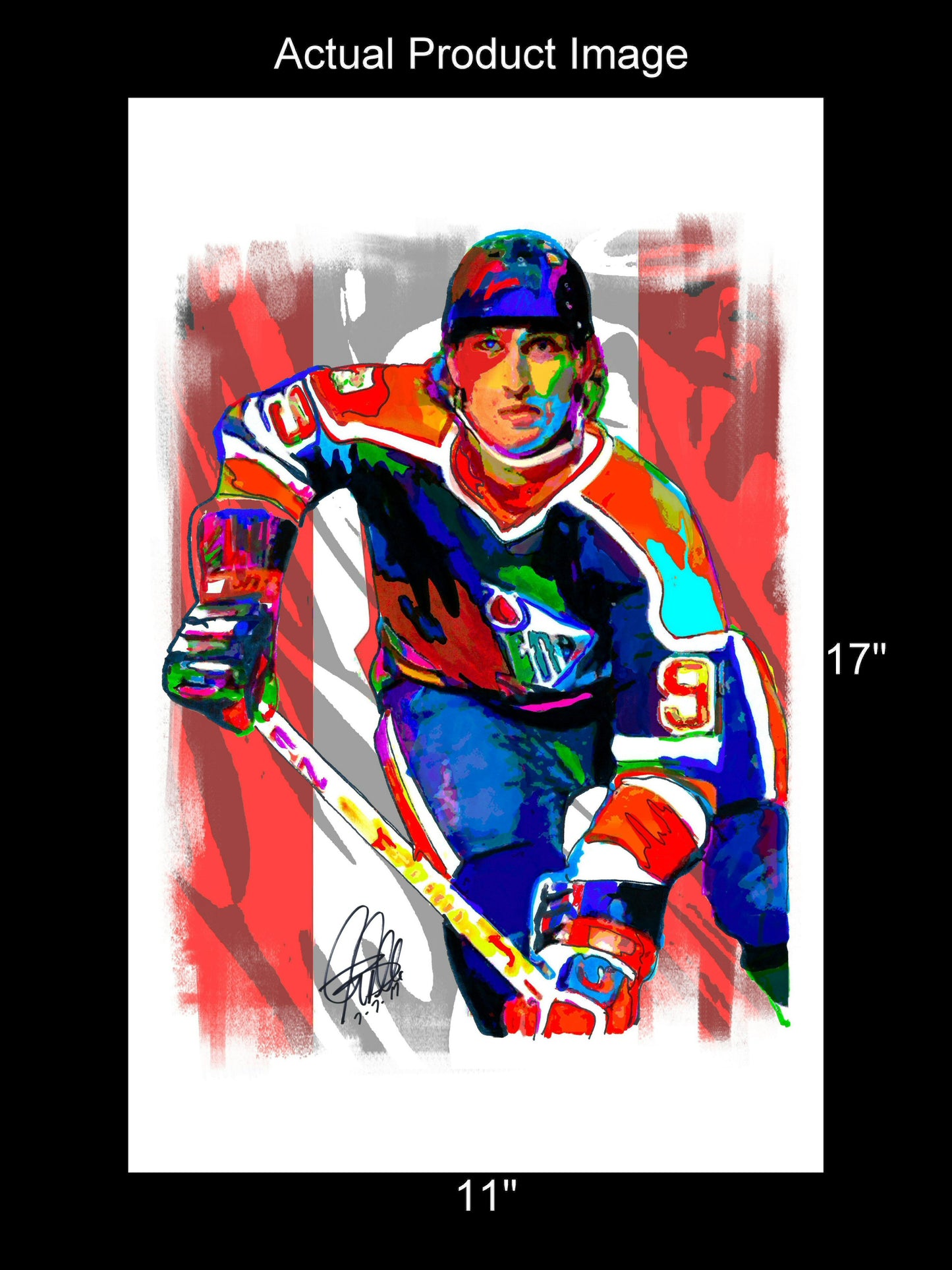 Wayne Gretzky Edmonton Oilers Ice Hockey Sports Print Poster Wall Art 11x17