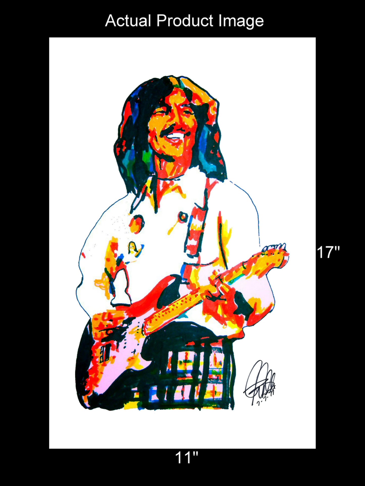 George Harrison The Beatles Singer Guitar Rock Music Poster Print 11x17