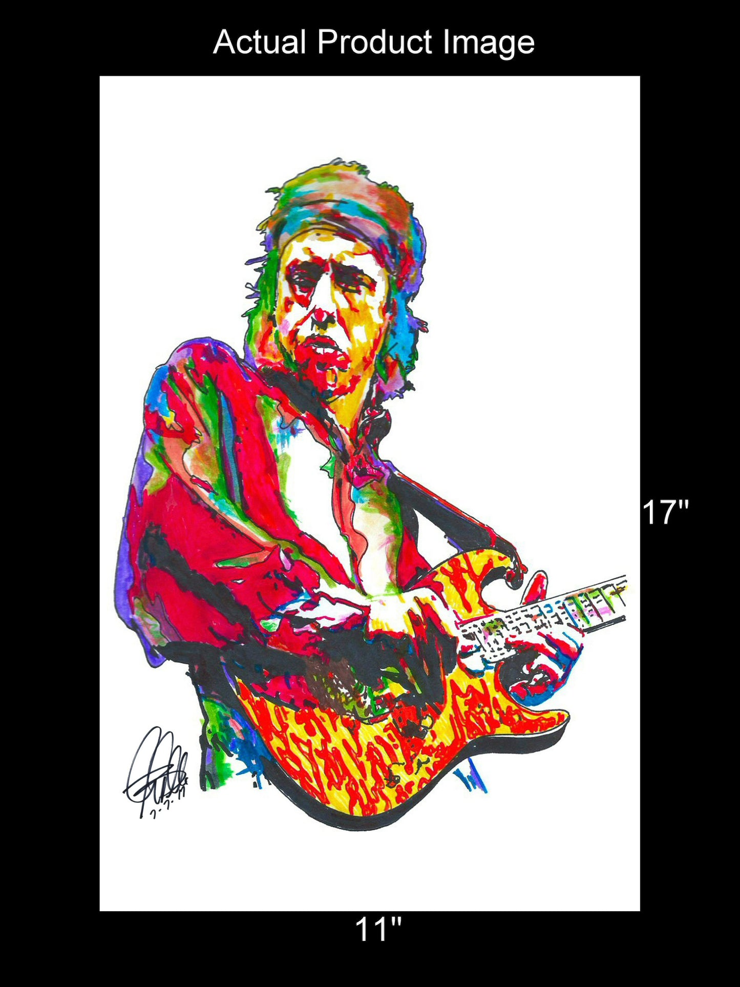 Mark Knopfler Dire Straits Singer Guitar Rock Music Poster Print Wall Art 11x17