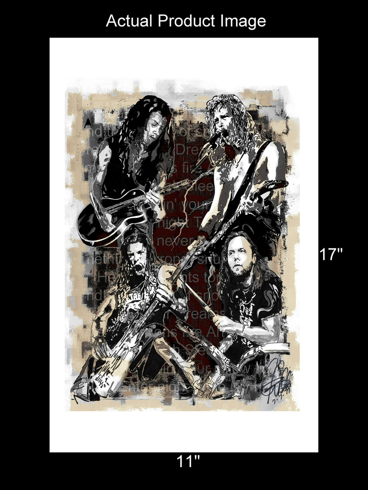 Metallica Thrash Metal Music Print Poster Wall Art 11x17