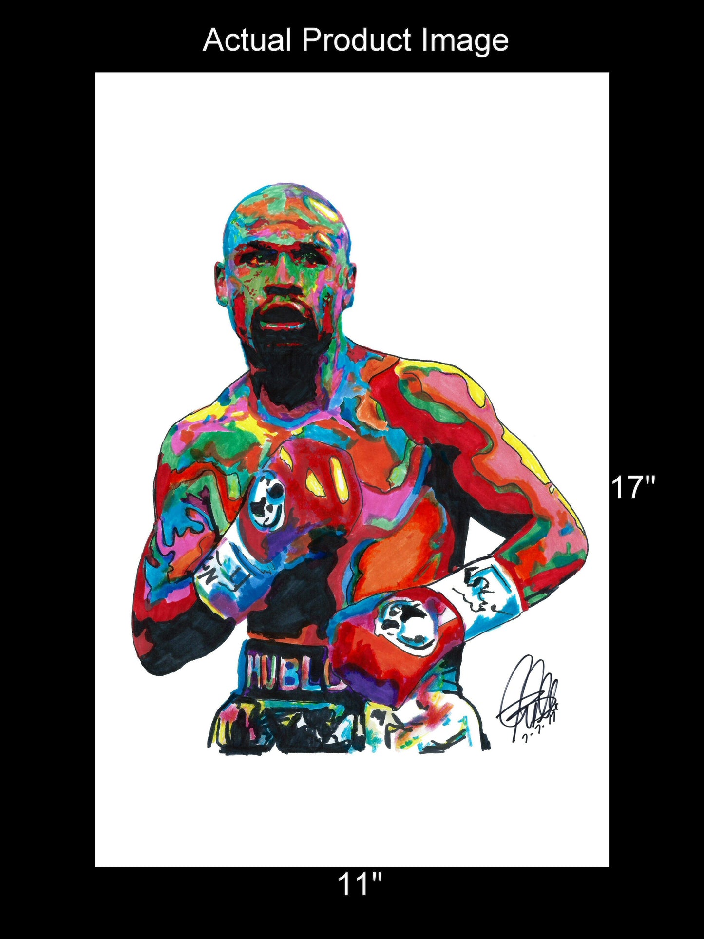 Floyd Mayweather Boxer World Champion Boxing Poster Print Wall Art 11x17