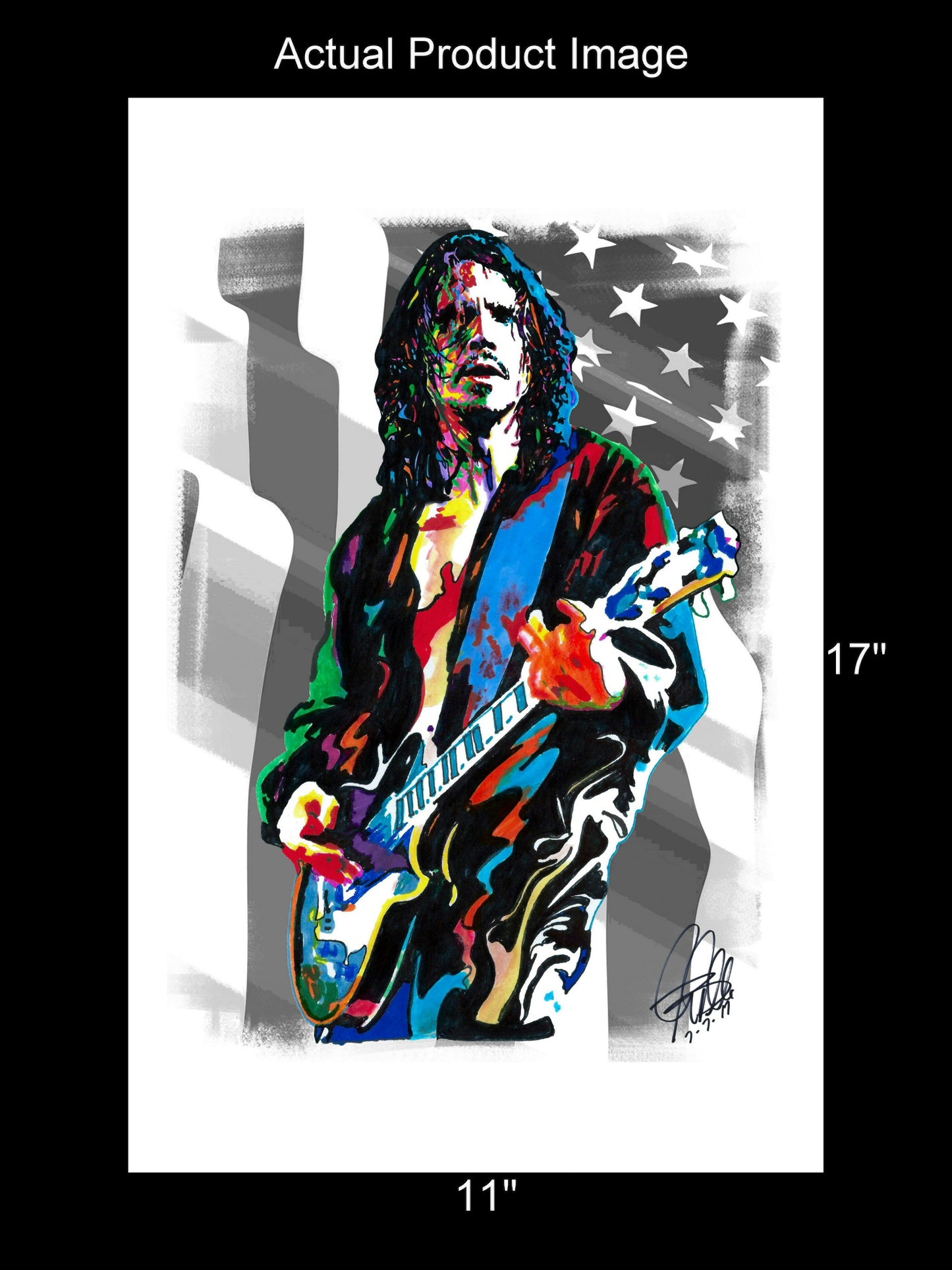 Chris Cornell Soundgarden Singer Hard Rock Music Poster Print Wall Art 11x17