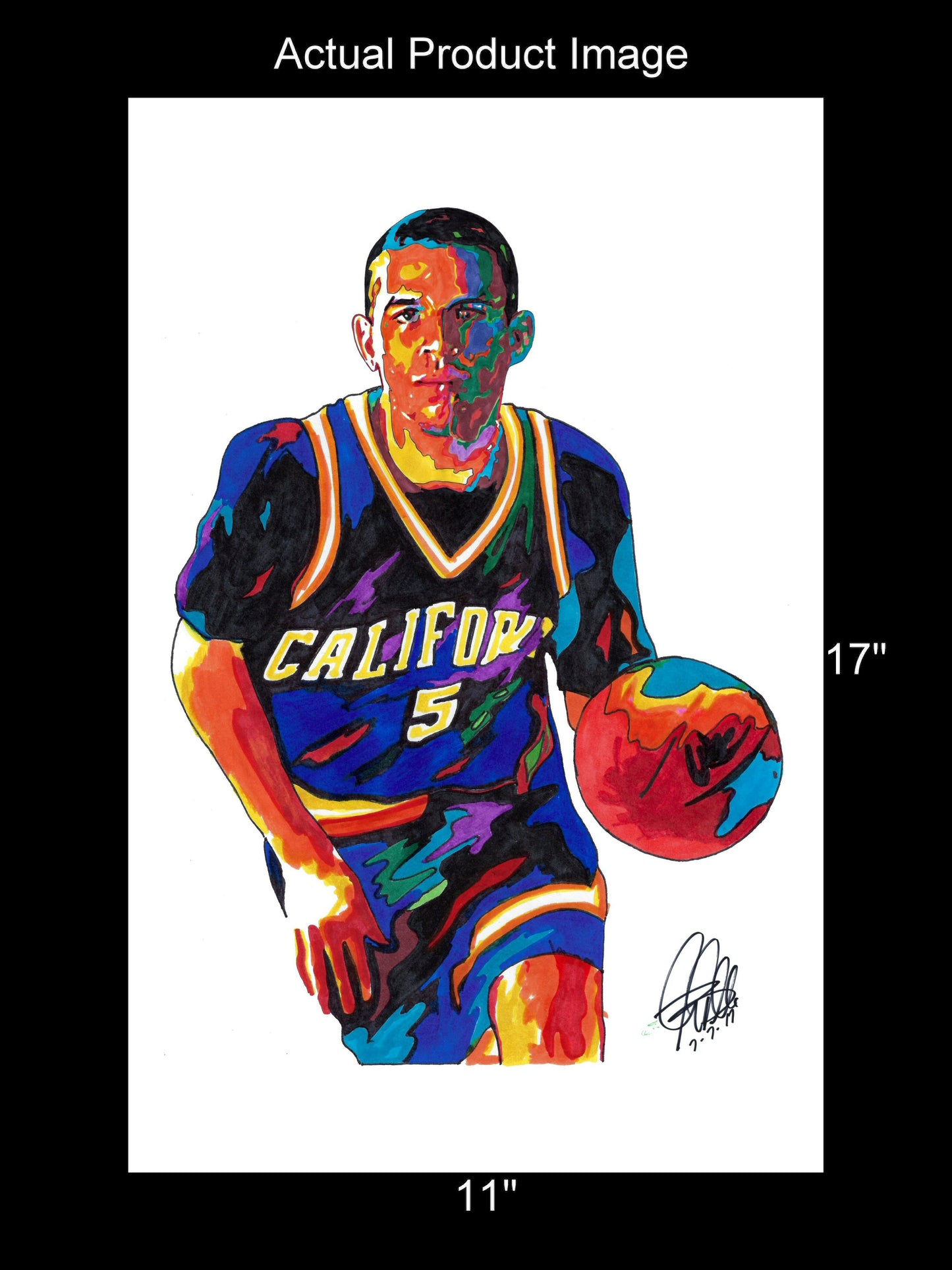 Jason Kidd Golden Bears Basketball Sports Poster Print Wall Art 11x17