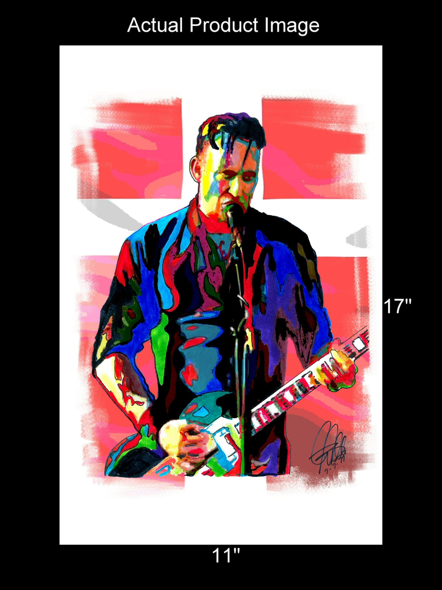 Michael Poulsen Volbeat Heavy Metal Rock Music Poster Print Wall Art 11x17