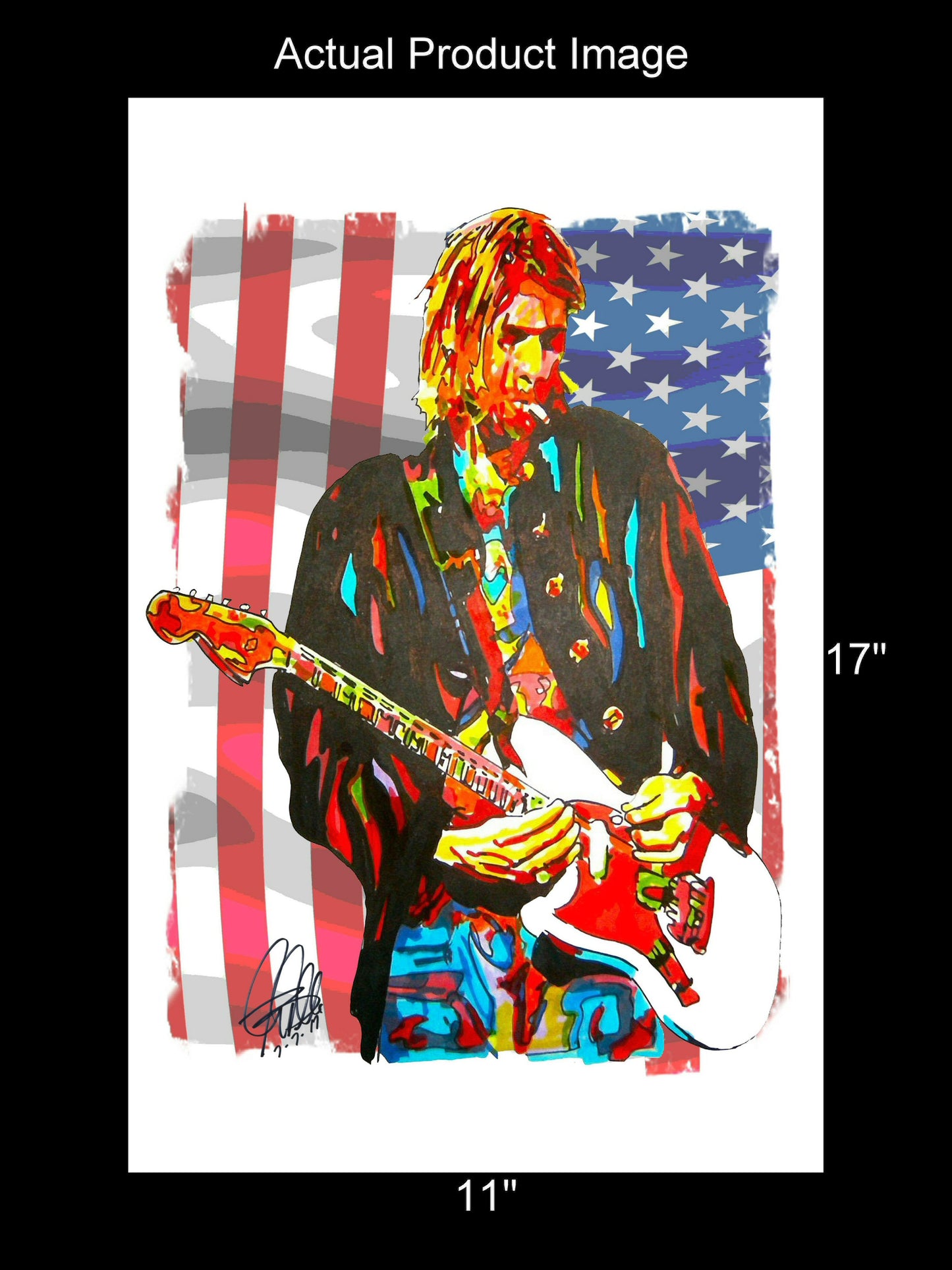 Kurt Cobain Nirvana Alternative Rock Music Poster Print Wall Art 11x17