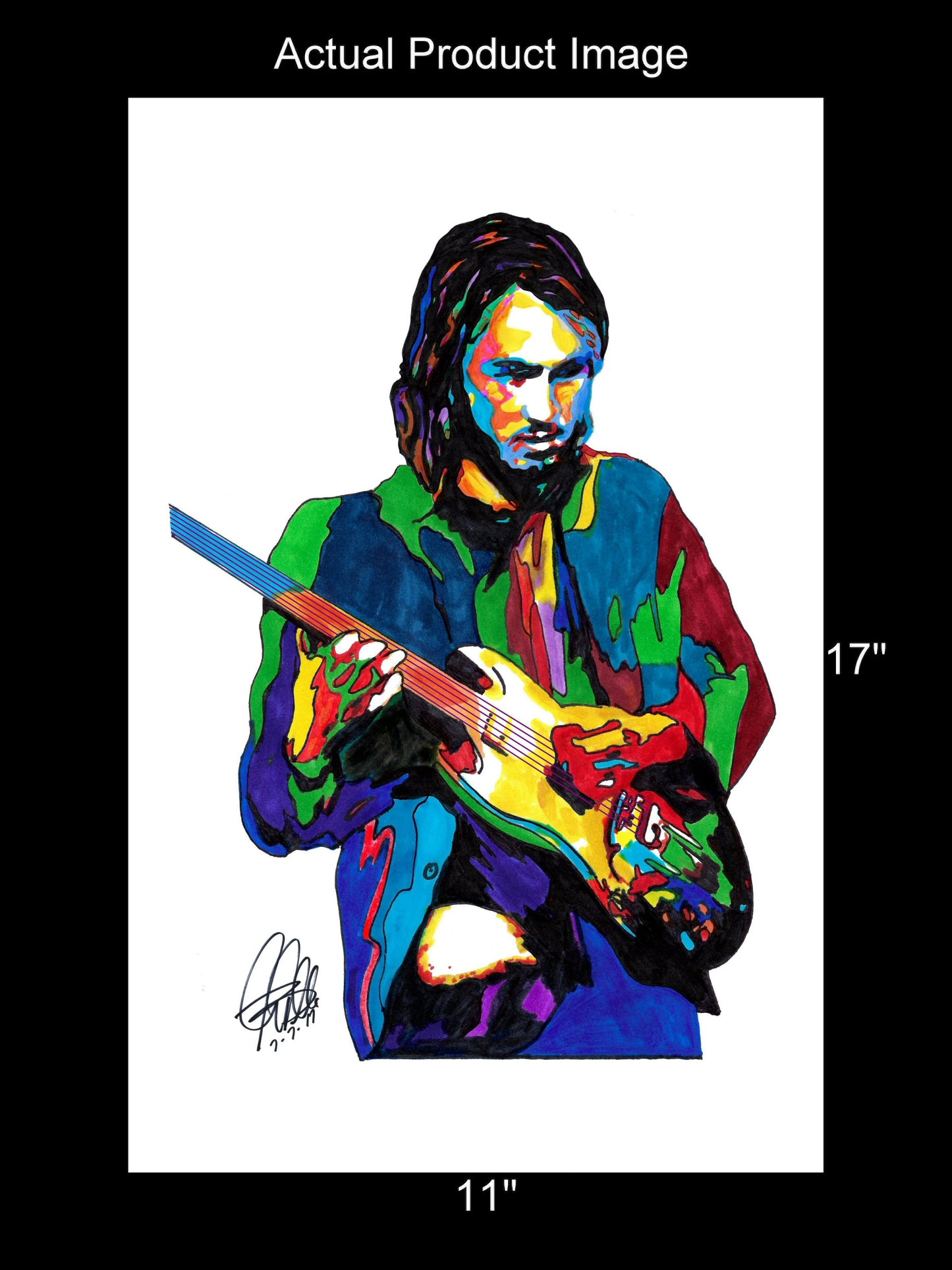 Ollie Halsall Guitar Rock Music Poster Print Wall Art 11x17