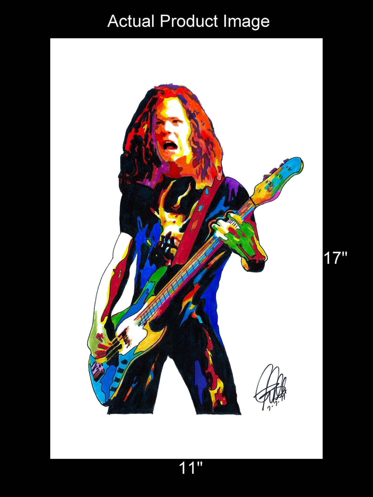 Jason Newsted Metallica Bass Guitar Rock Music Poster Print Wall Art 11x17