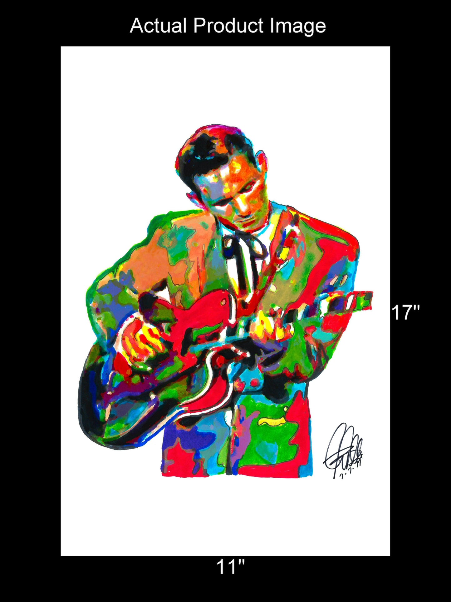 Chet Atkins Guitar Rockabilly Country Music Poster Print Wall Art 11x17