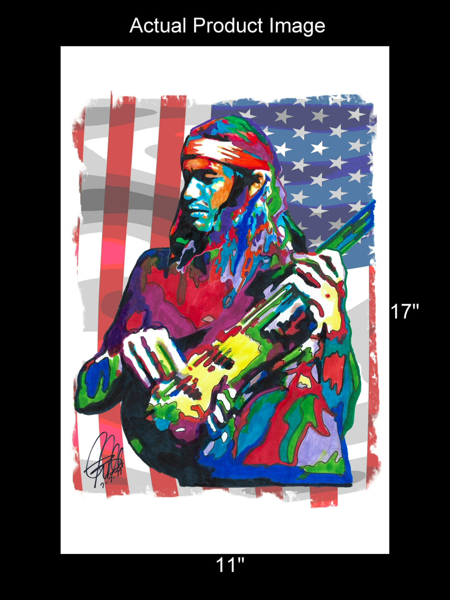 Jaco Pastorius Bass Guitar Jazz Music Poster Print Wall Art 11x17