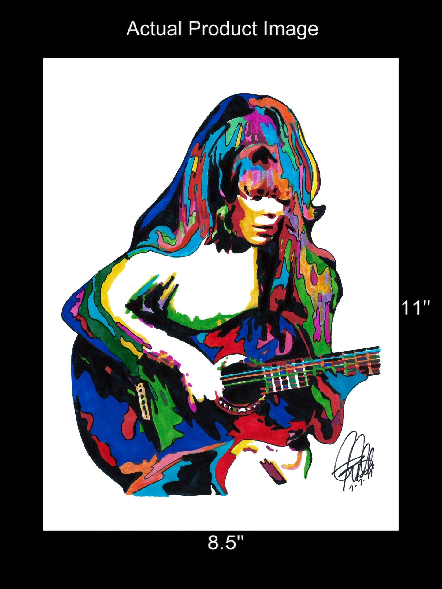 Charo Singer Flamenco Guitar Latin Pop Music Poster Print Wall Art 8.5x11