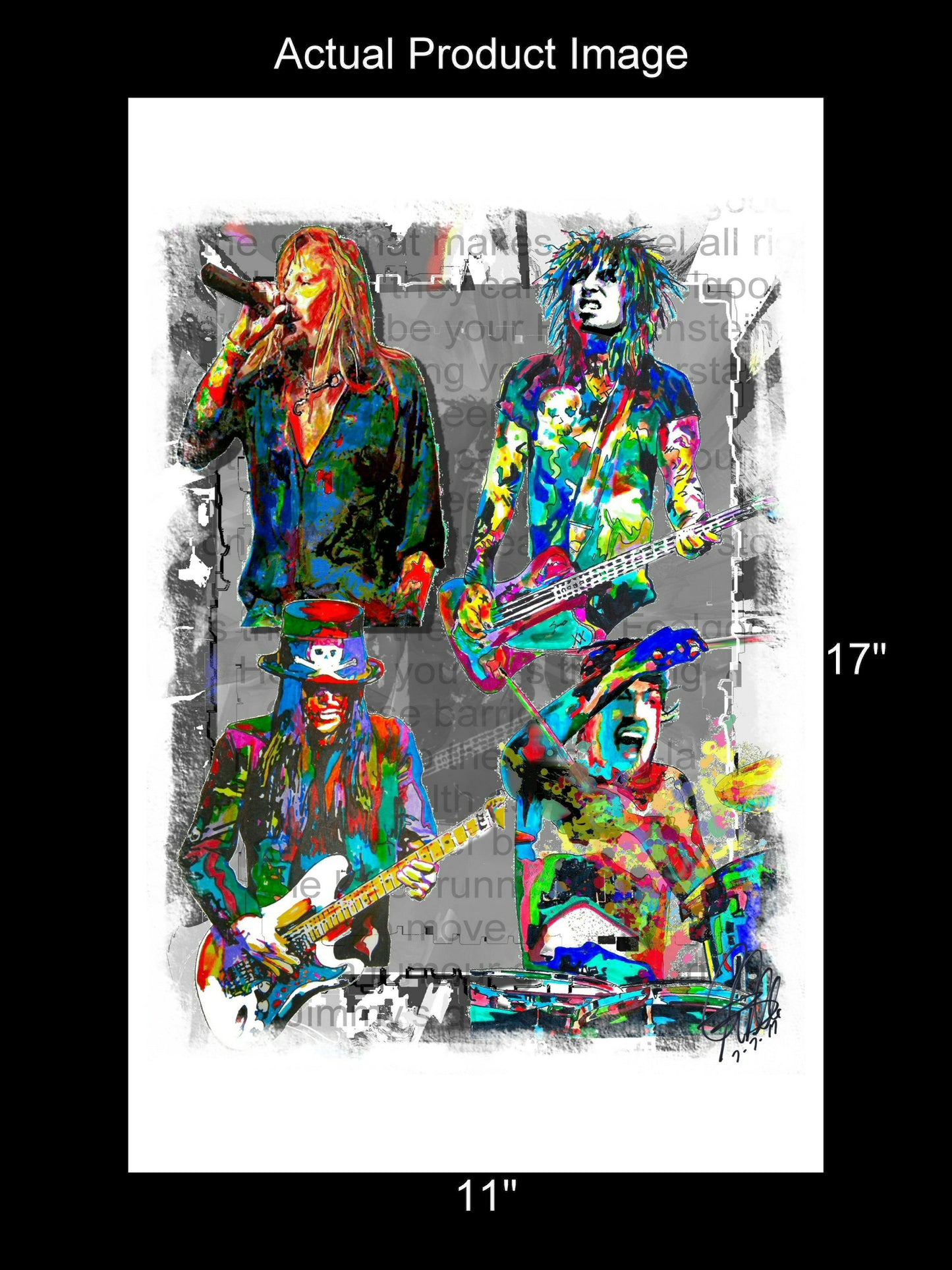 Motley Crue Heavy Metal Hard Rock Music Poster Print Wall Art 11x17