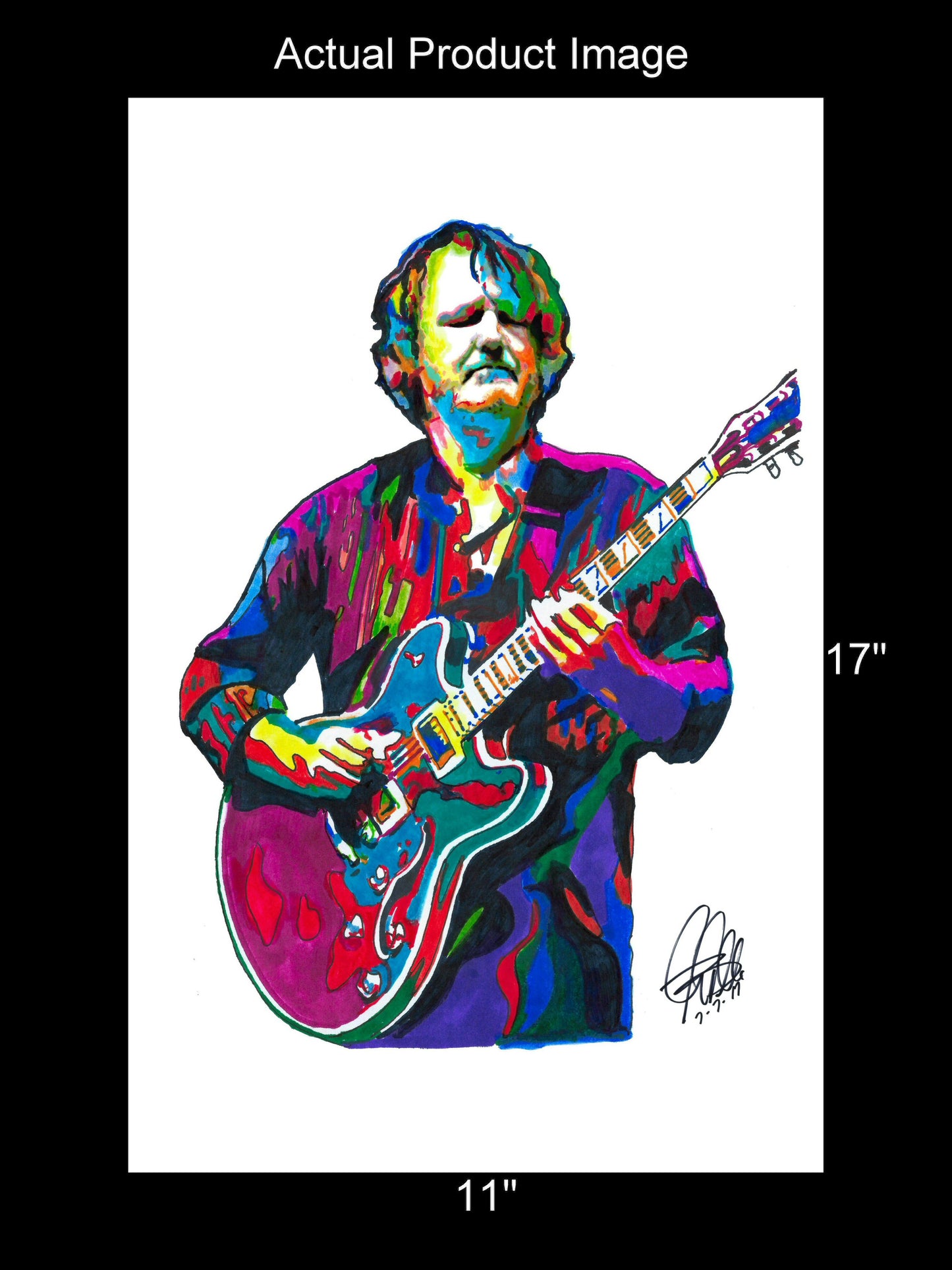 John Bell Guitar Rock Music Poster Print Wall Art 11x17