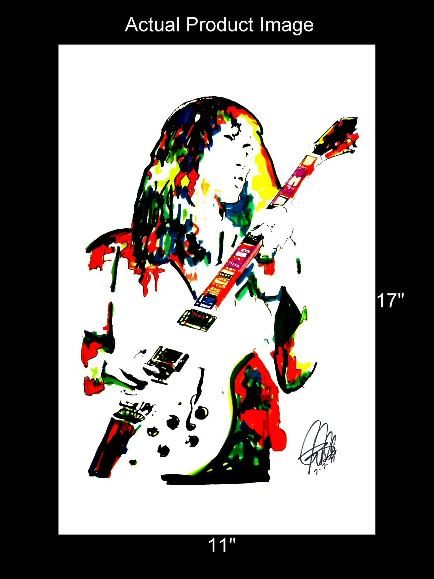 Alex Lifeson Rush Guitar Progressive Rock Music Poster Print Wall Art 11x17