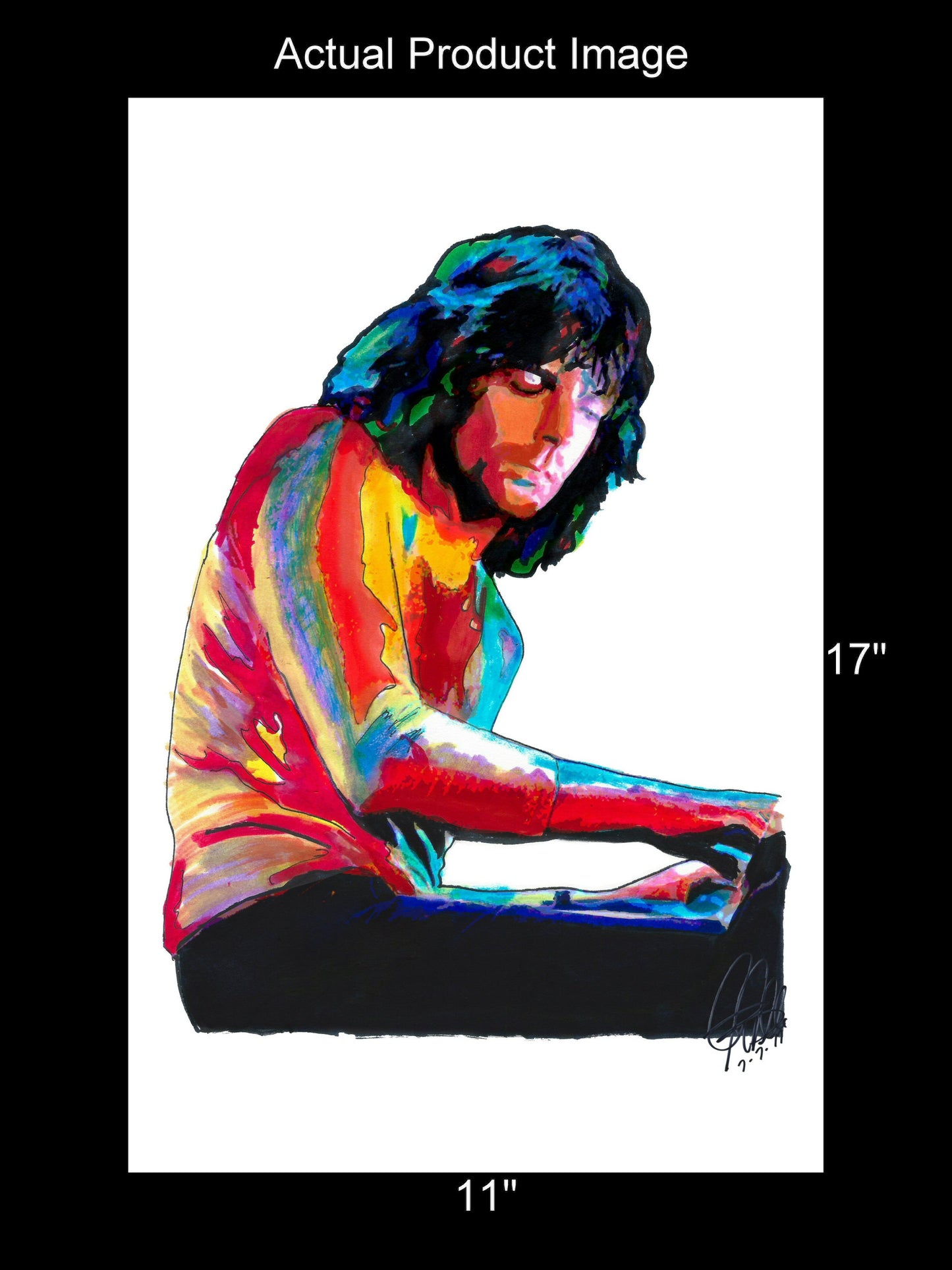 Richard Wright Pink Floyd Keyboards Rock Music Poster Print Wall Art 11x17