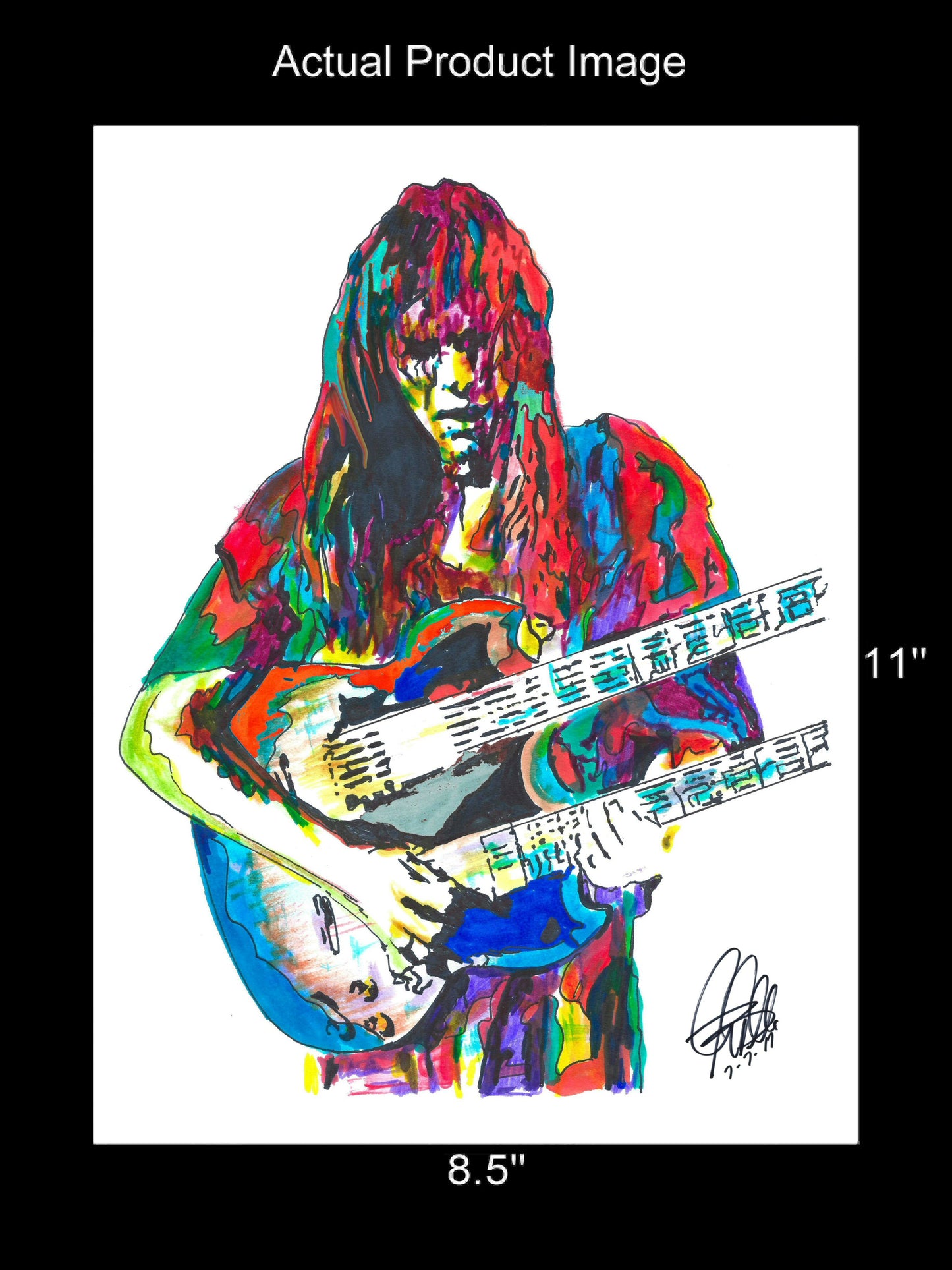 Steve Howe Yes Guitar Rock Print Poster Wall Art 8.5x11