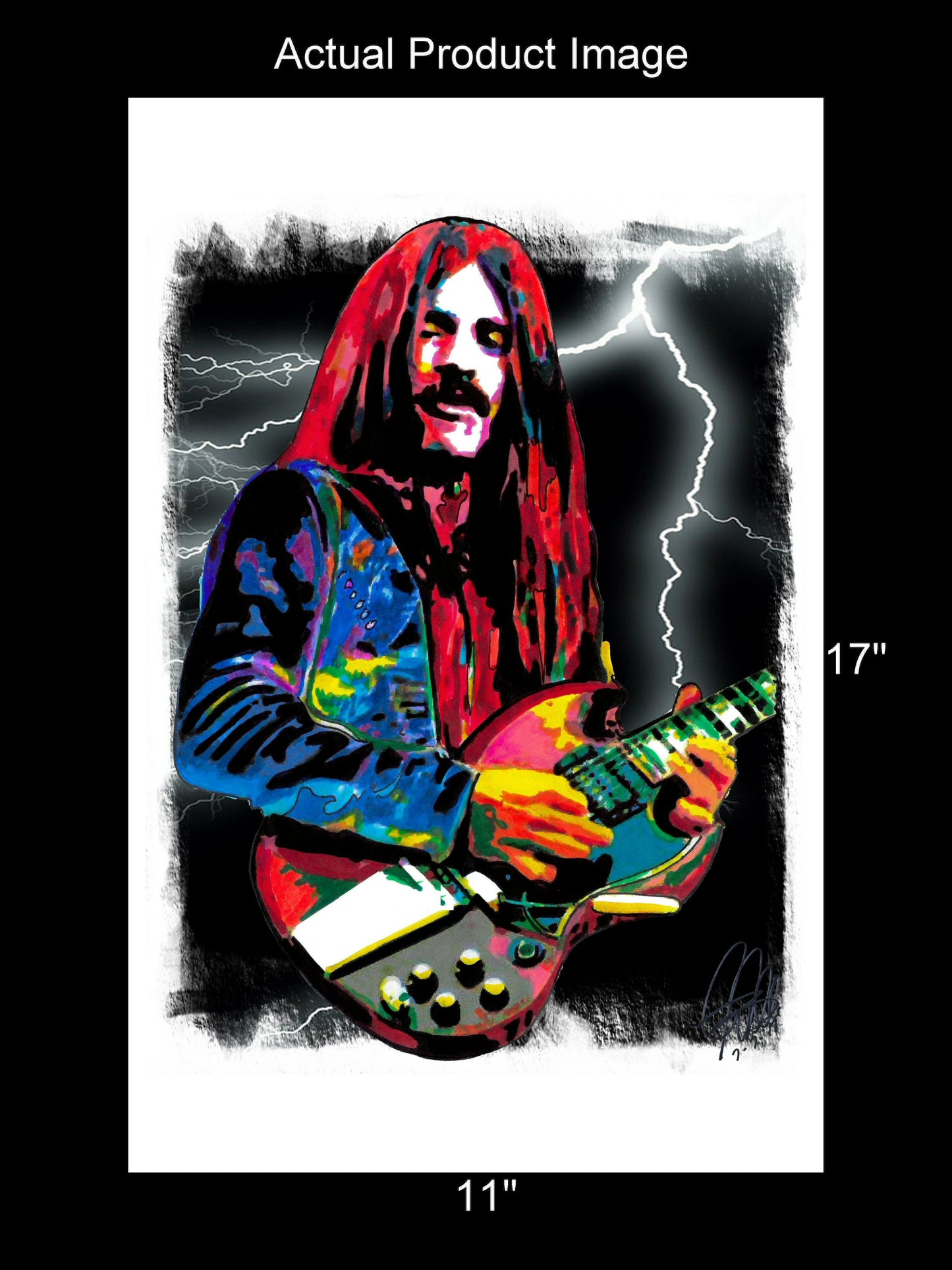 Frank Marino Mahogany Rush Guitar Hard Rock Music Poster Print Wall Art 11x17