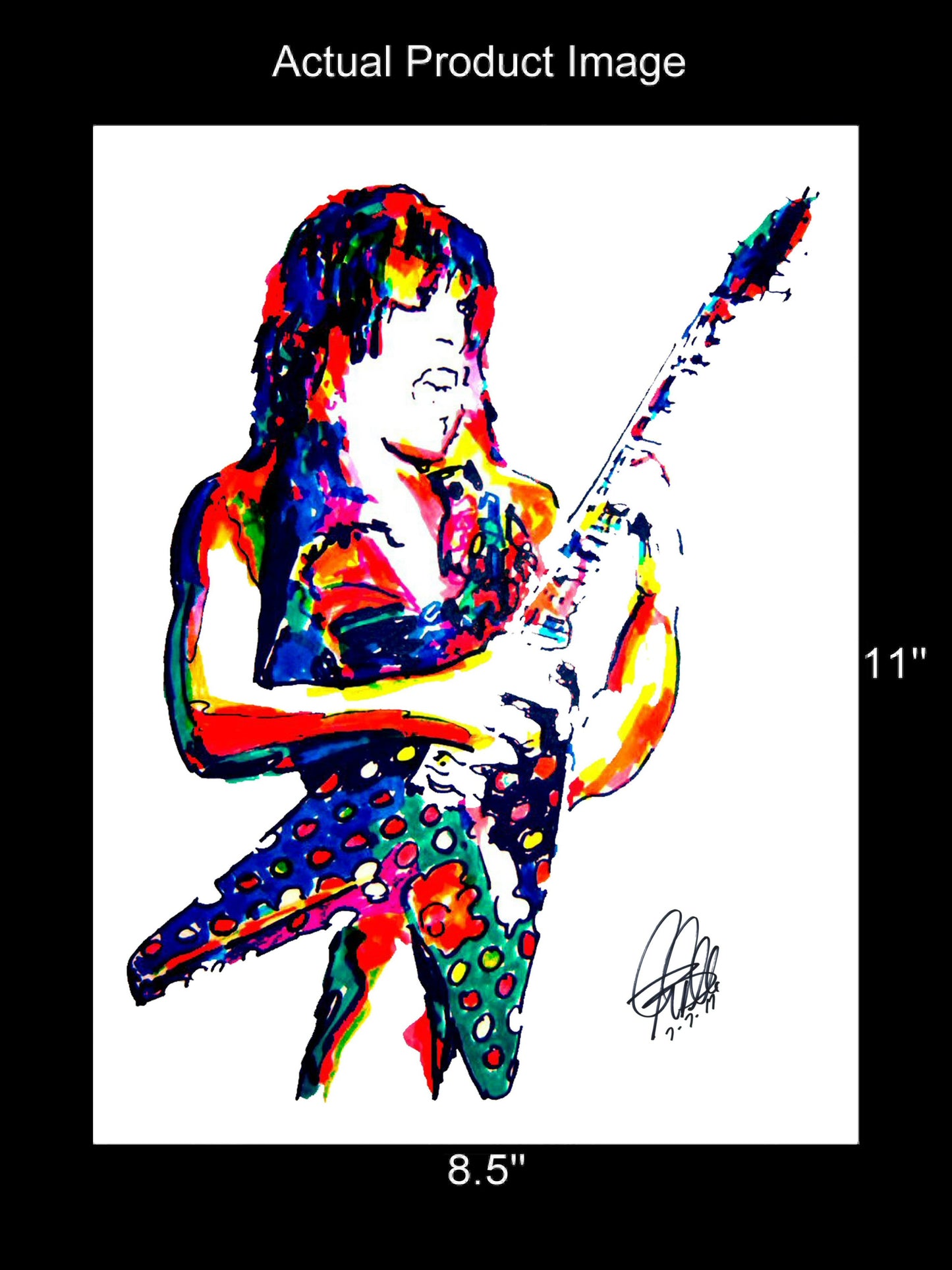 Randy Rhoads Ozzy Guitar Rock Metal Music Poster Print Wall Art 8.5x11