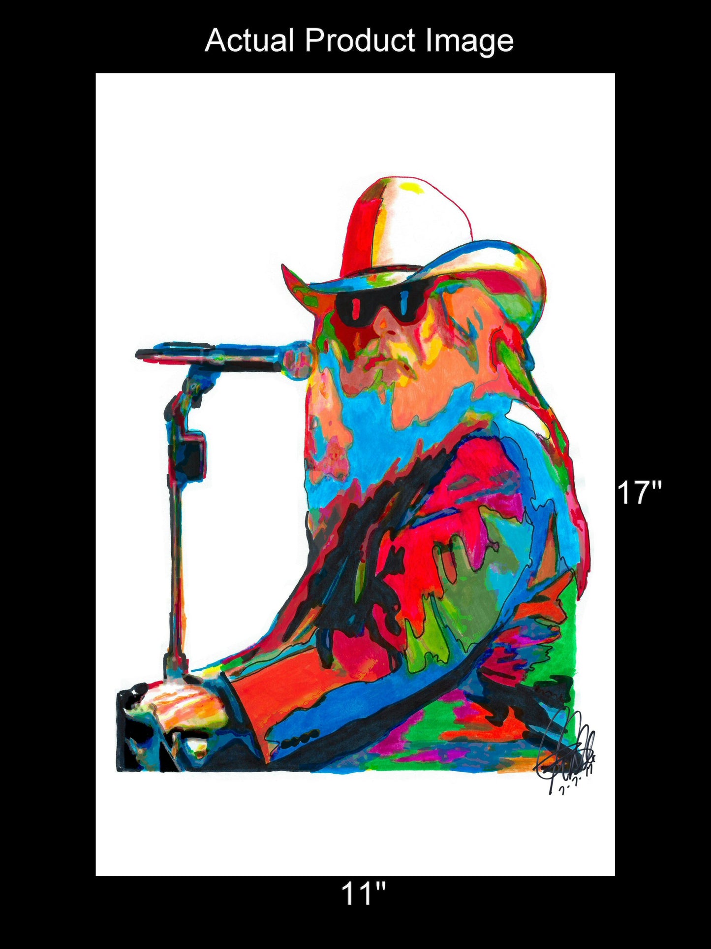 Leon Russell Southern Rock Singer Piano Music Poster Print Wall Art 11x17