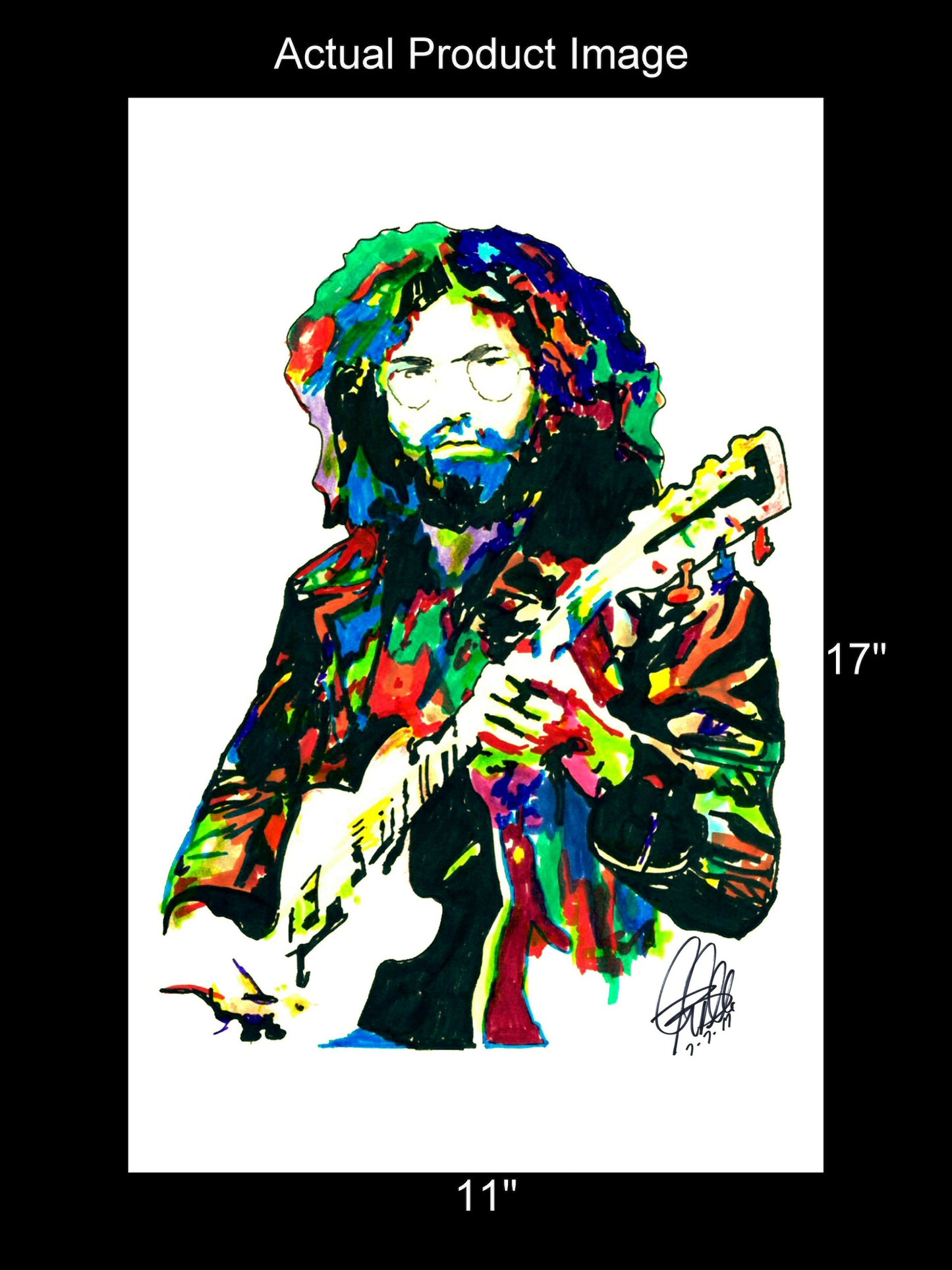 Jerry Garcia Grateful Dead Singer Guitar Rock Music Poster Print Wall Art 11x17