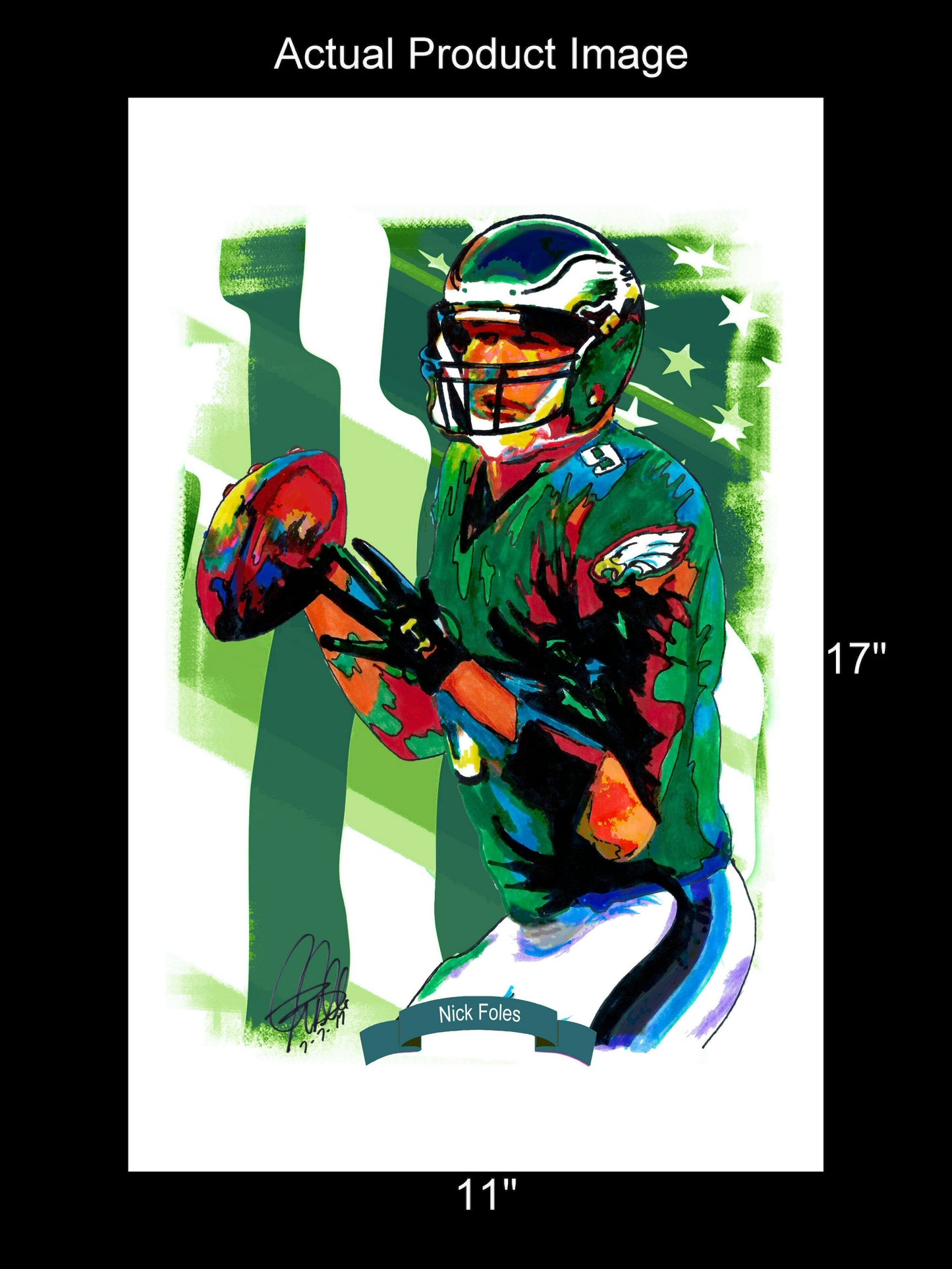 Nick Foles Philadelphia Eagles Football Poster Print Wall Art 11x17