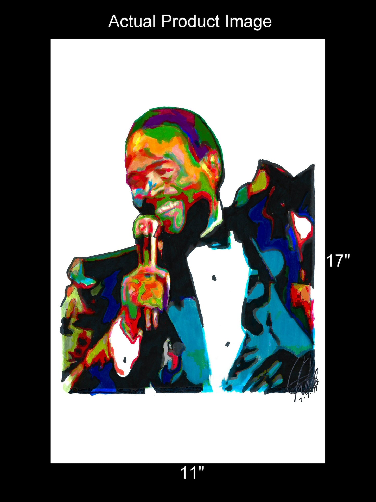 Marvin Gaye Singer R&B Music Poster Print Wall Art 11x17