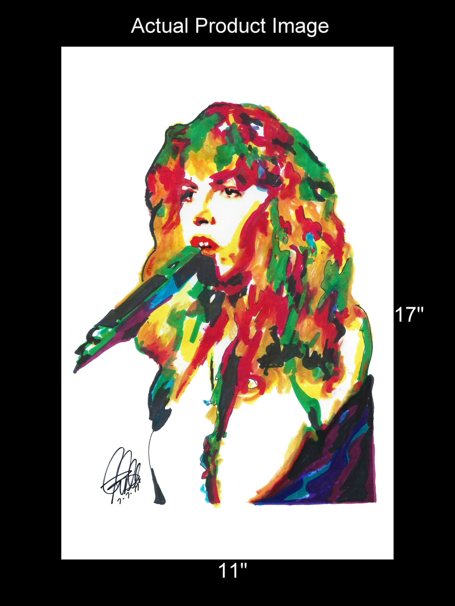 Stevie Nicks Fleetwood Mac Singer Rock Music Print Poster Wall Art 11x17