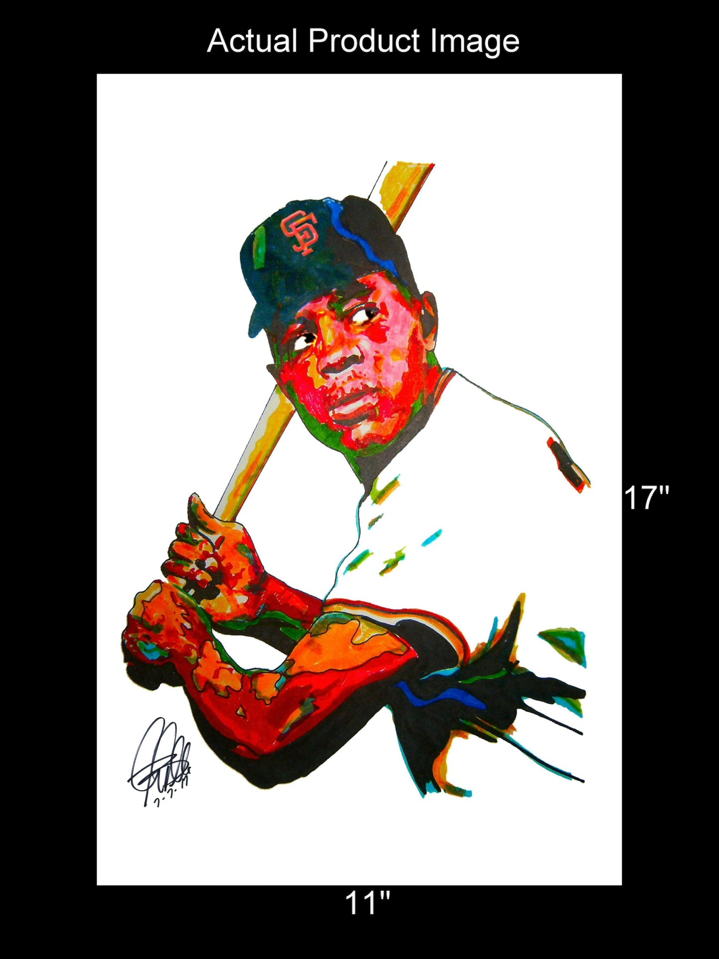 Willie Mays San Francisco Giants Sports Poster Print Wall Art 11x17