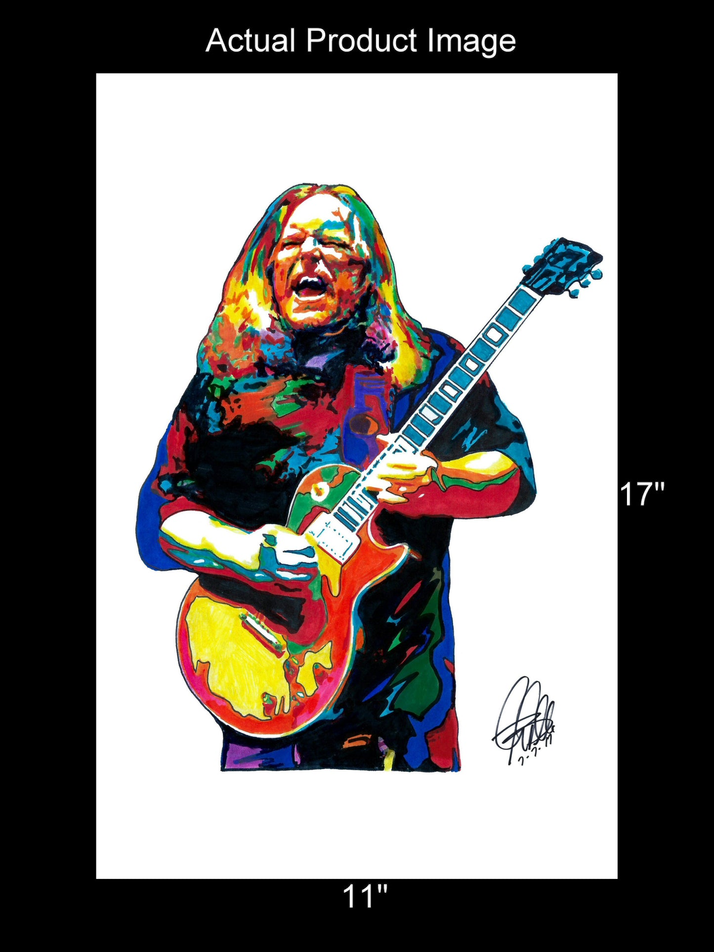 Warren Haynes Allman Brothers Rock Music Poster Print Wall Art 11x17