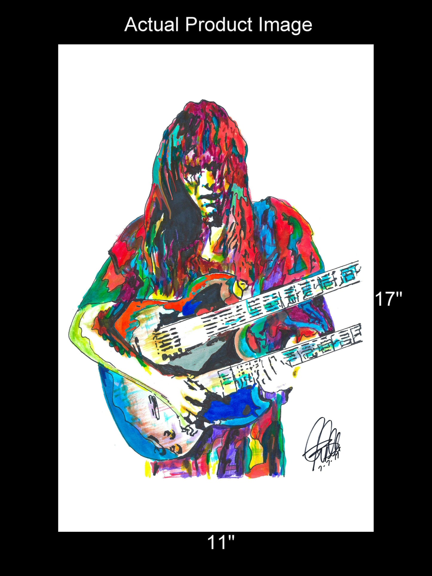 Steve Howe Yes Guitar Rock Print Poster Wall Art 11x17