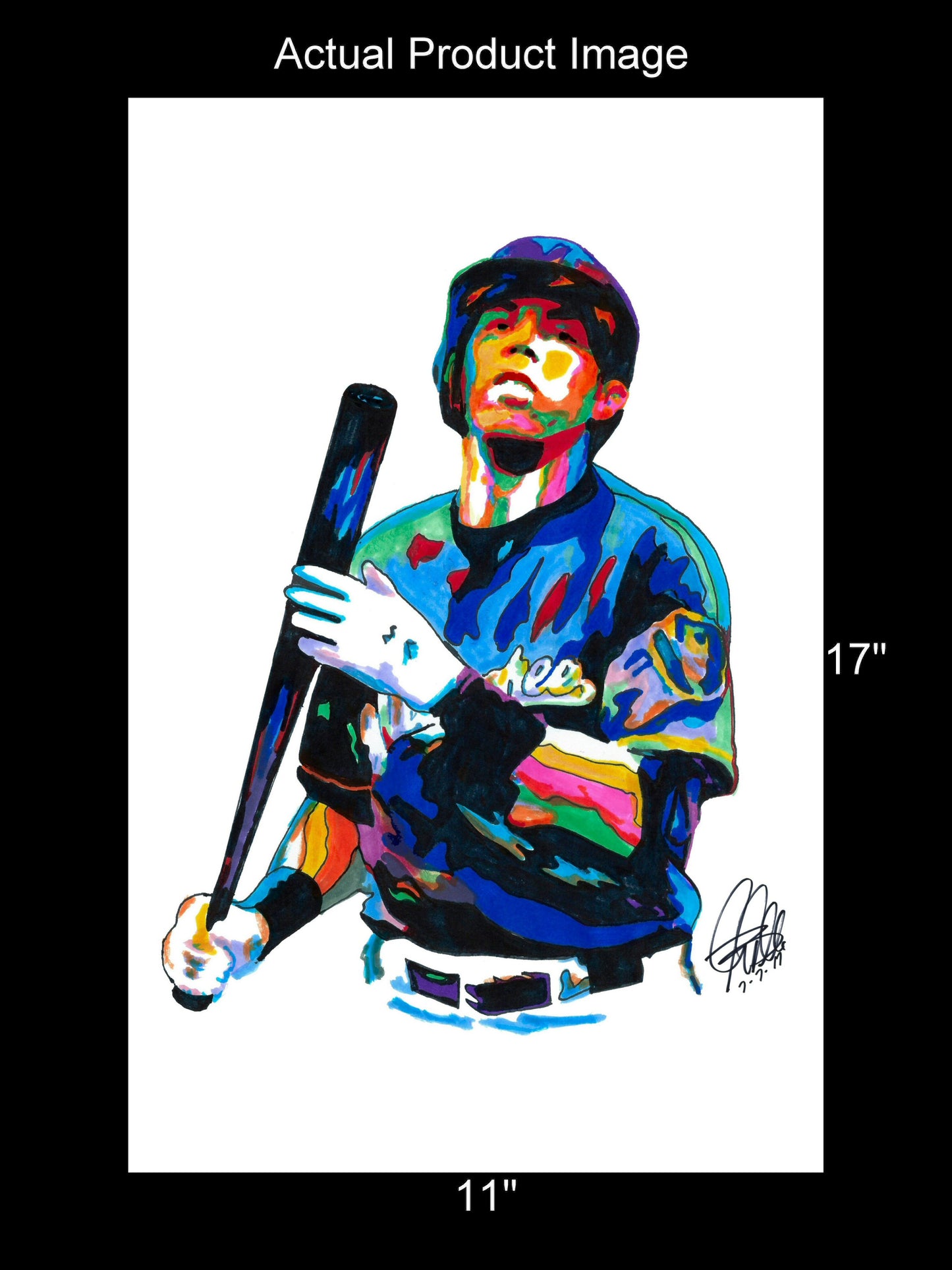 Christian Yelich Milwaukee Brewers Baseball Sports Poster Print Wall Art 11x17