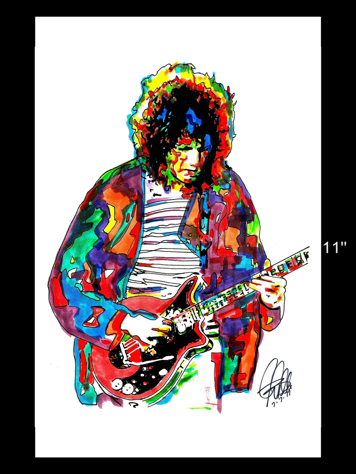 Brian May Queen Guitar Rock Music Poster Print Wall Art 11x17