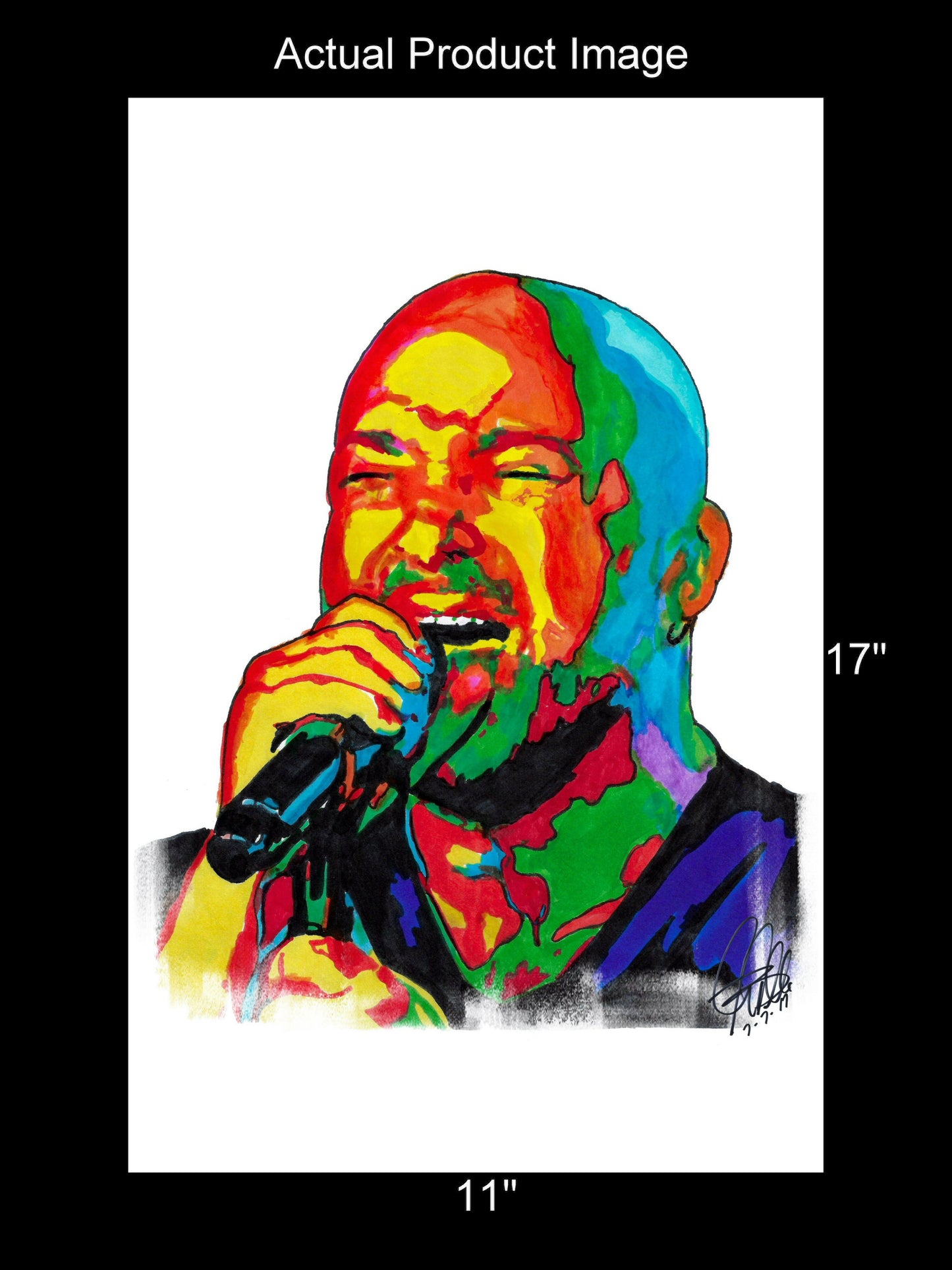 David Draiman Disturbed Singer Rock Metal Music Poster Print Wall Art 11x17