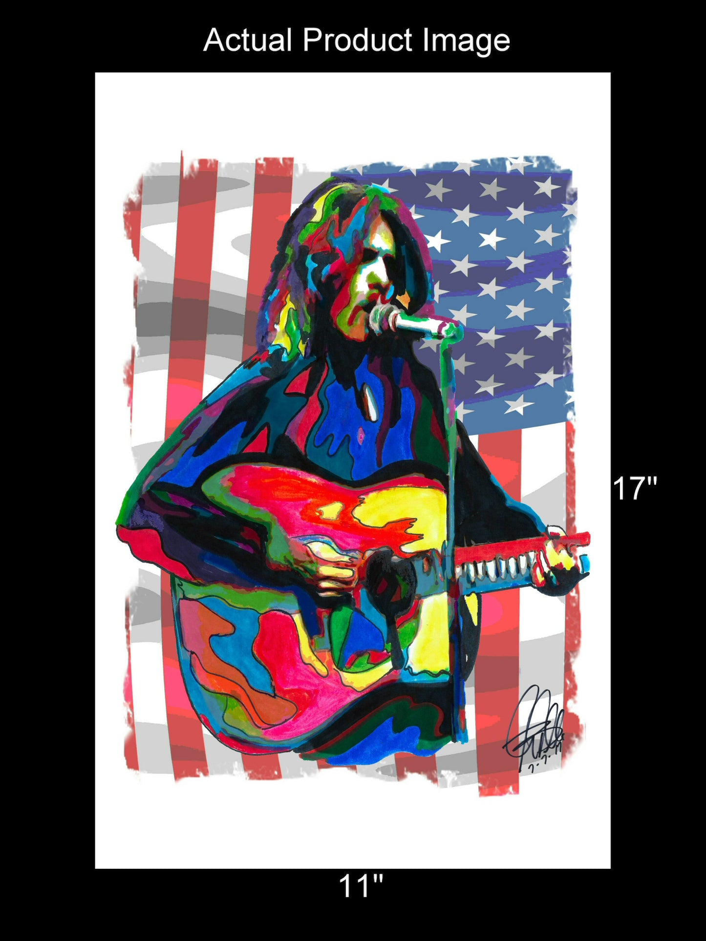 Glenn Frey Eagles Singer Guitar Folk Rock Music Poster Print Wall Art 11x17