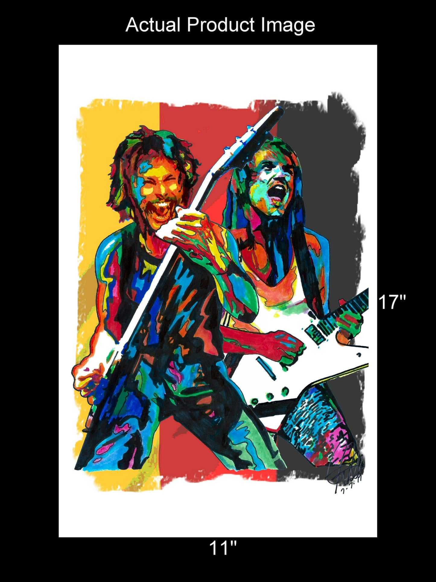 Rudolf Schenker Matthias Jabs Scorpions Guitar Music Poster Print 11x17