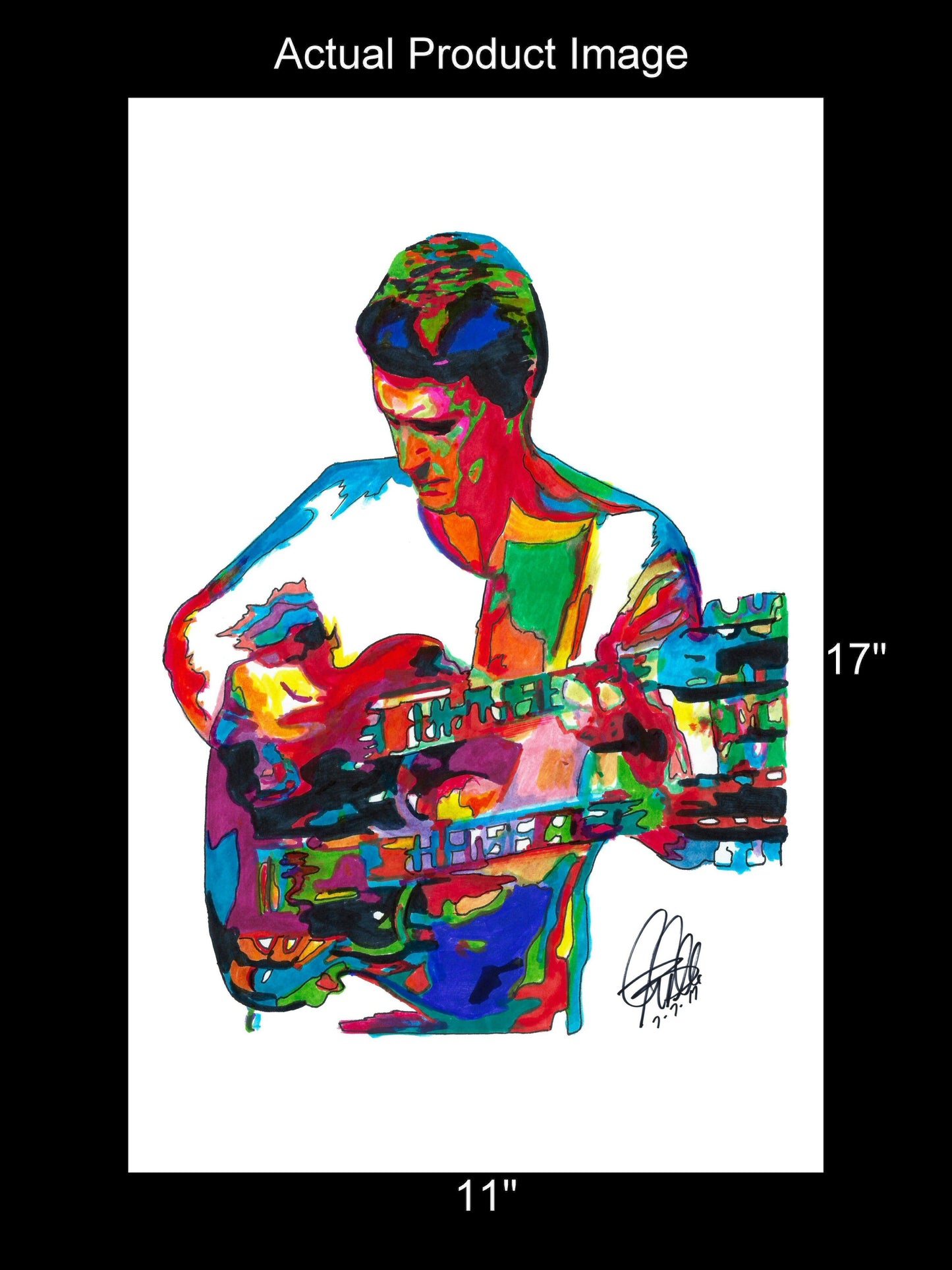 John McLaughlin Mahavishnu Orchestra Guitar Poster Print Wall Art 11x17