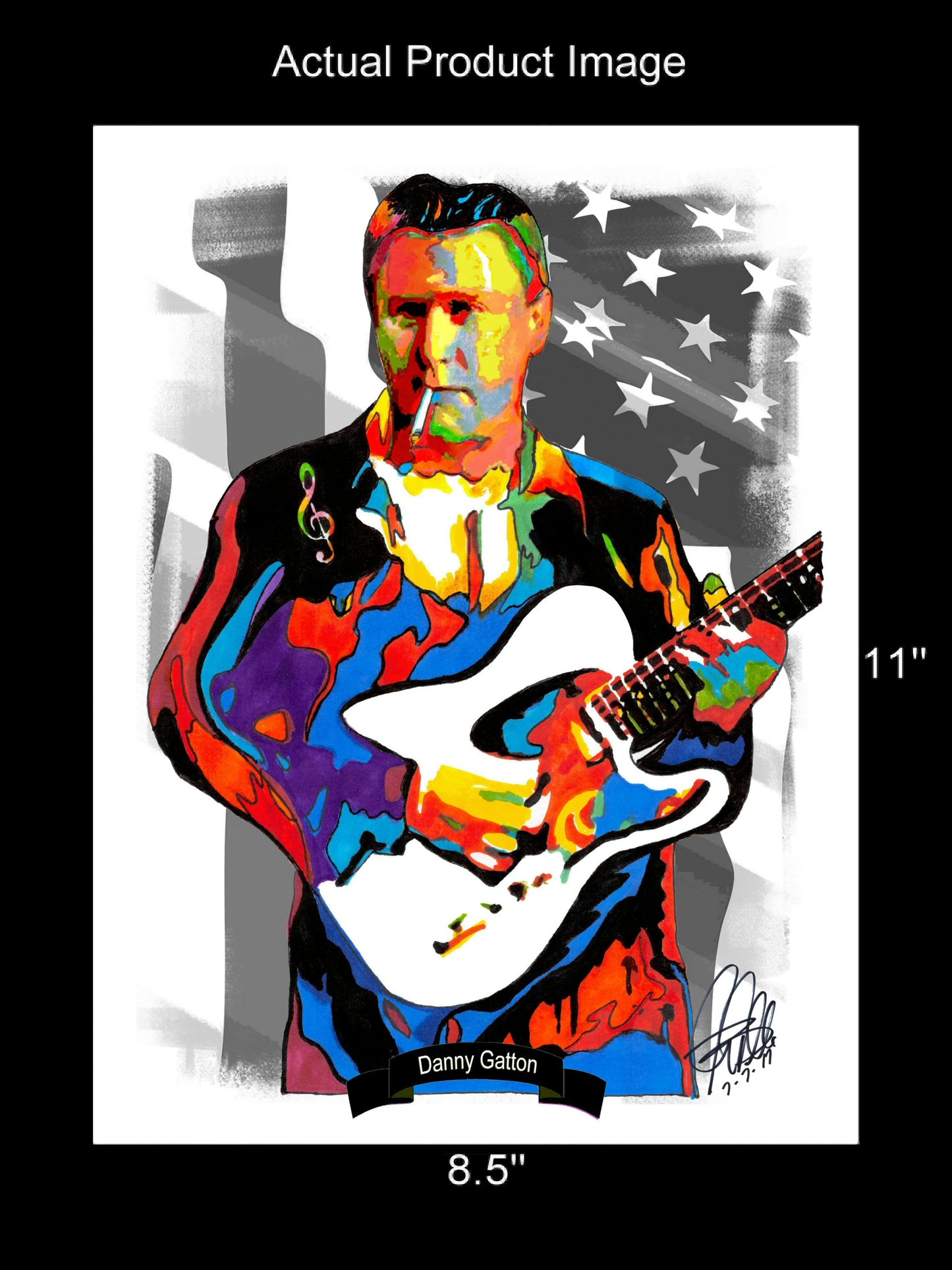 Danny Gatton Guitar Blues Rockabilly Jazz Music Poster Print Wall Art 8.5x11