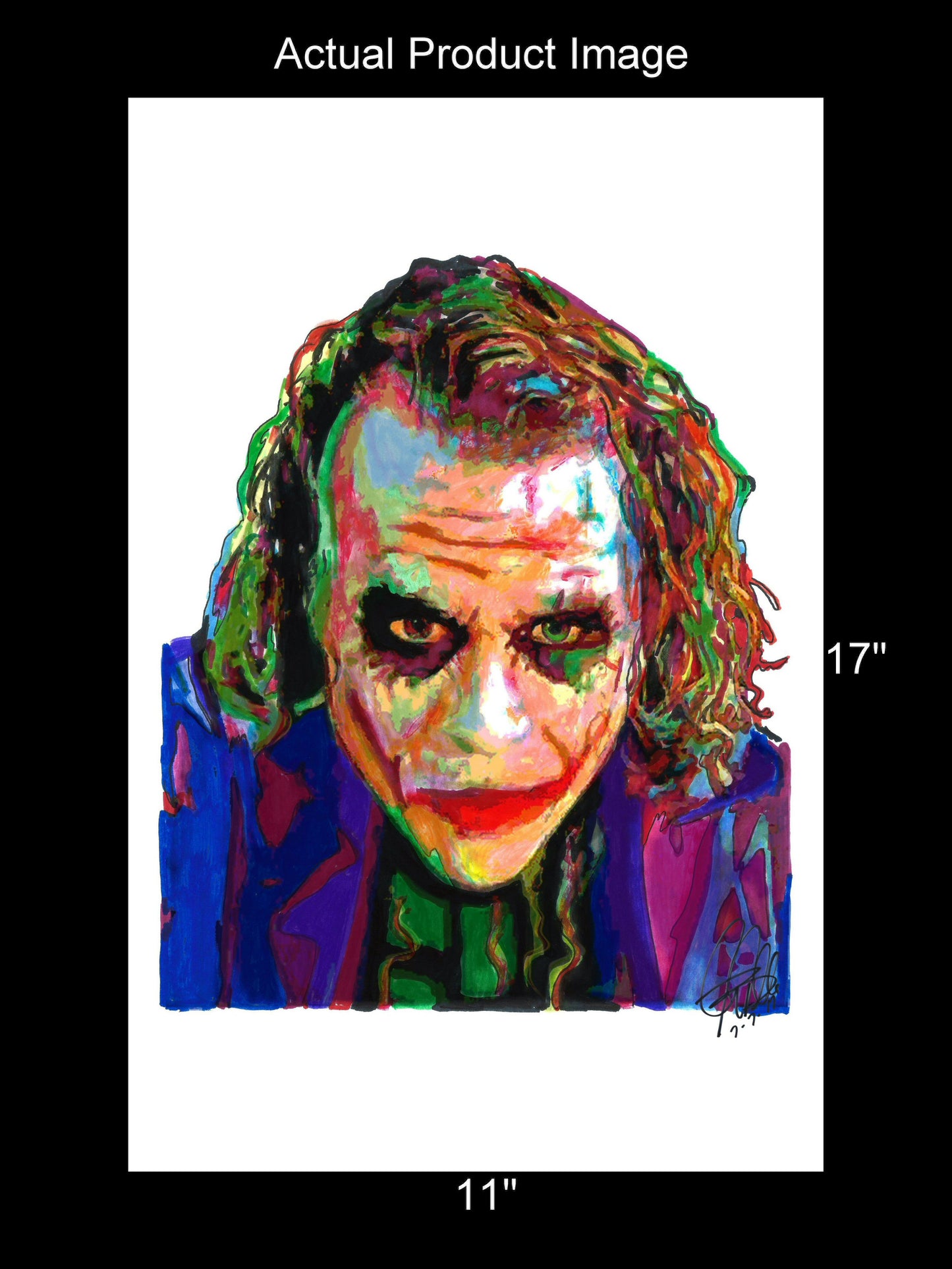 The Joker Heath Ledger Batman The Dark Knight Poster Print Wall Art 11x17